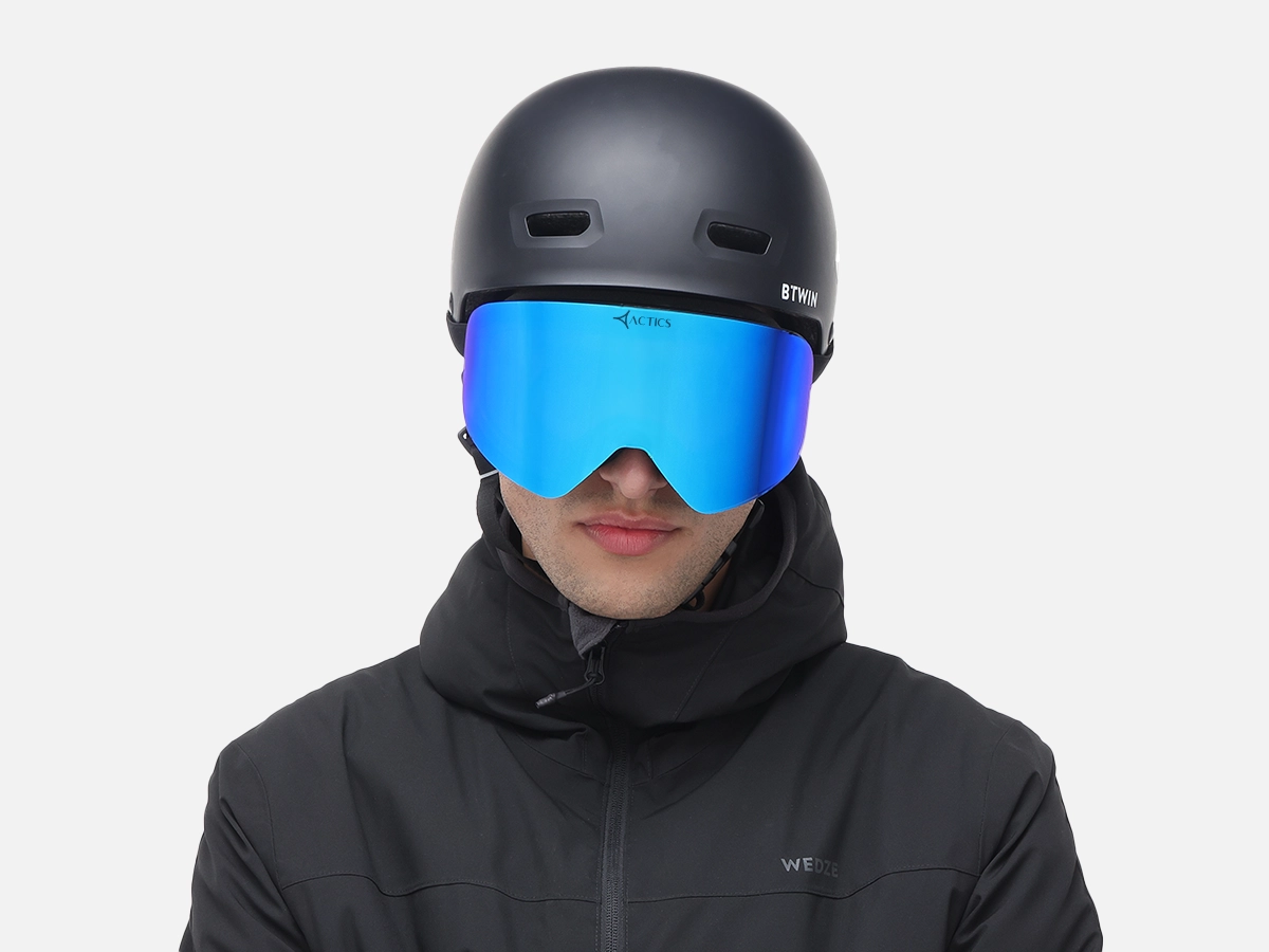 Black TPU Ski Goggles With Revo Lenses - 41