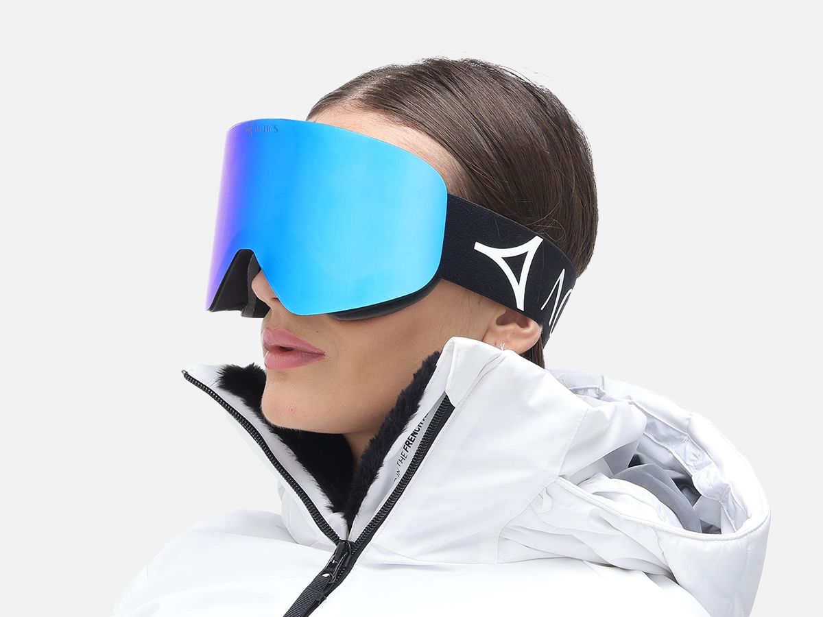 Black TPU Ski Goggles With Revo Lenses - 52