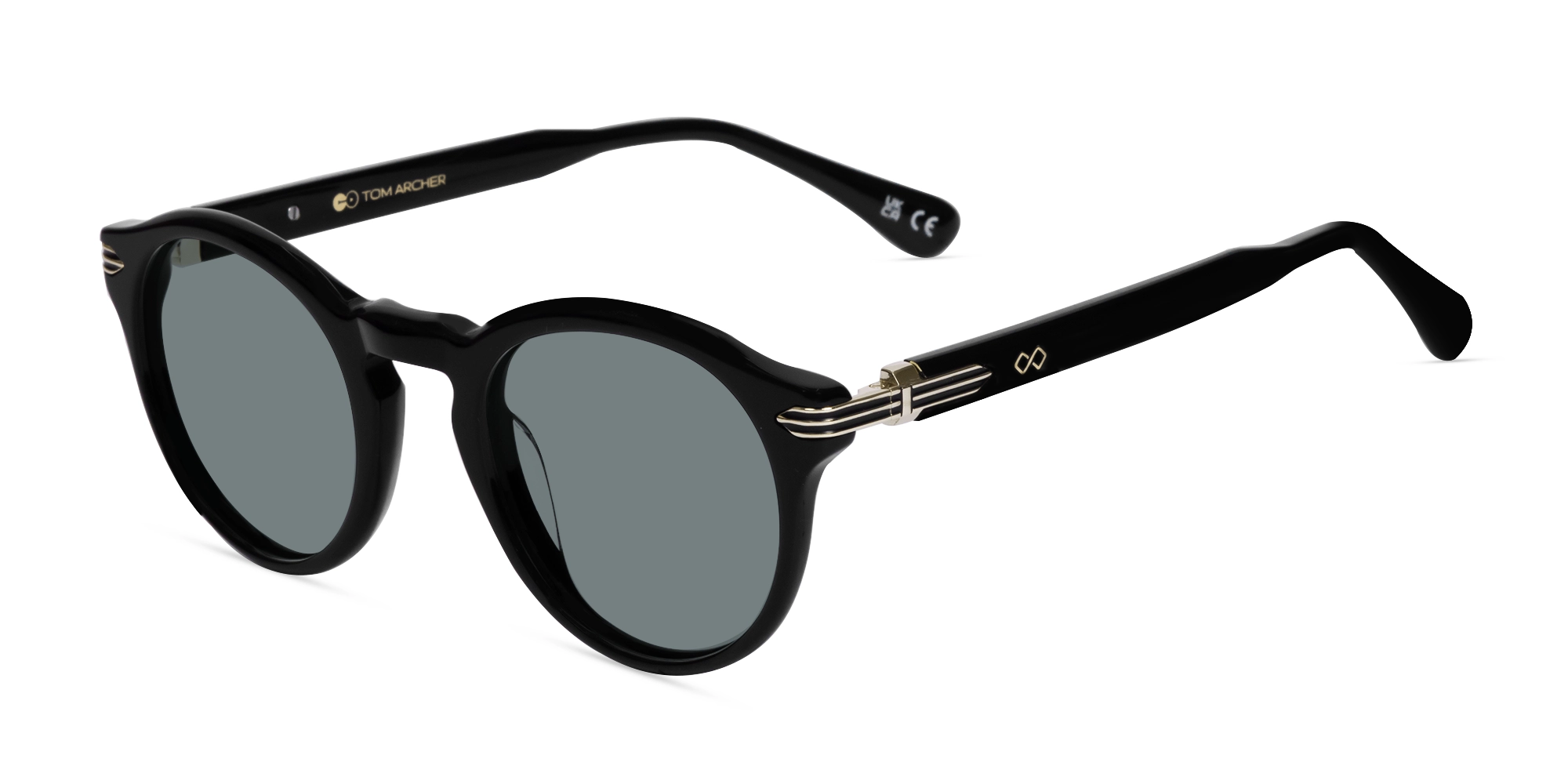 Black Round Acetate Full Rim Sunglasses-3 Black Round Acetate Full Rim Sunglasses-3