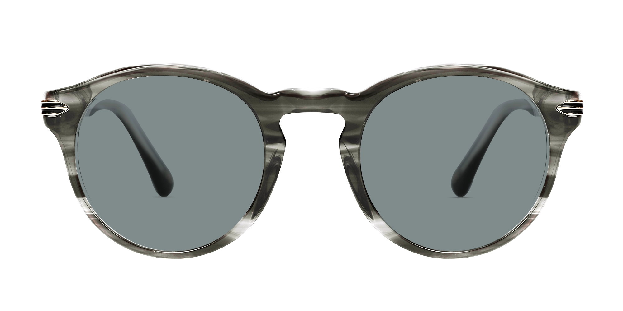 Crystal Smoke Marble Keyhole Sunglasses-1