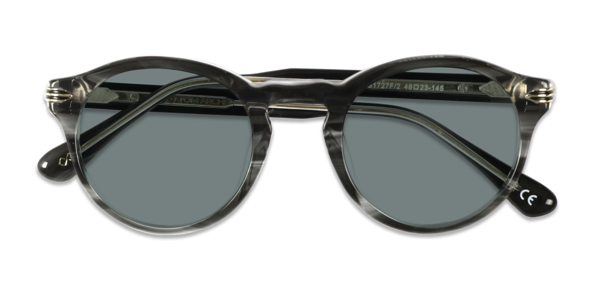 Crystal Smoke Marble Keyhole Sunglasses-6