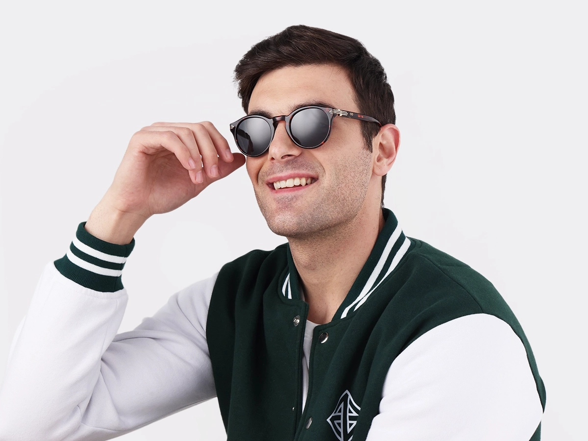 Dark Tortoise Round Acetate Sunglasses 41