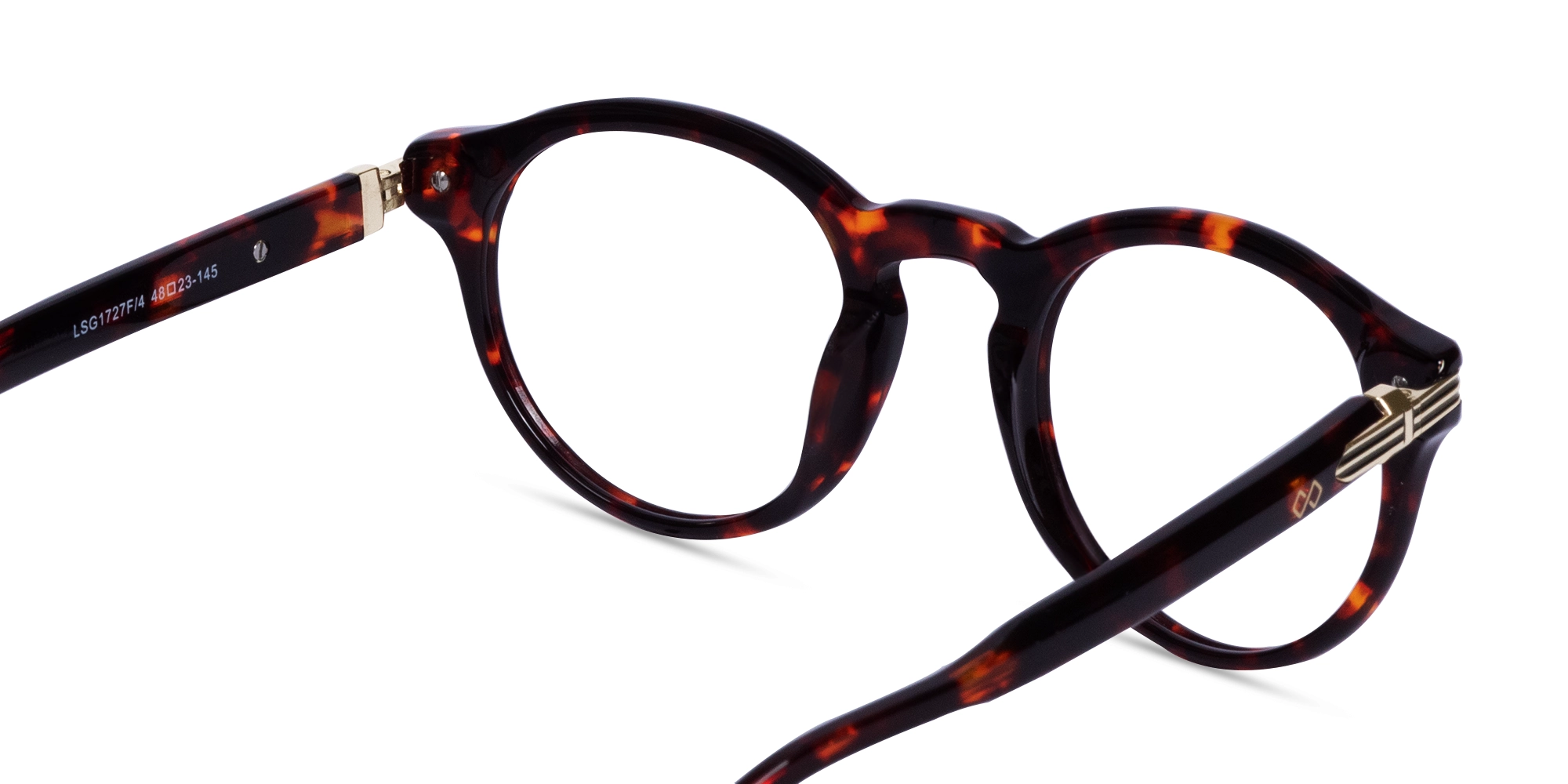 Dark Tortoise Round Glasses-5