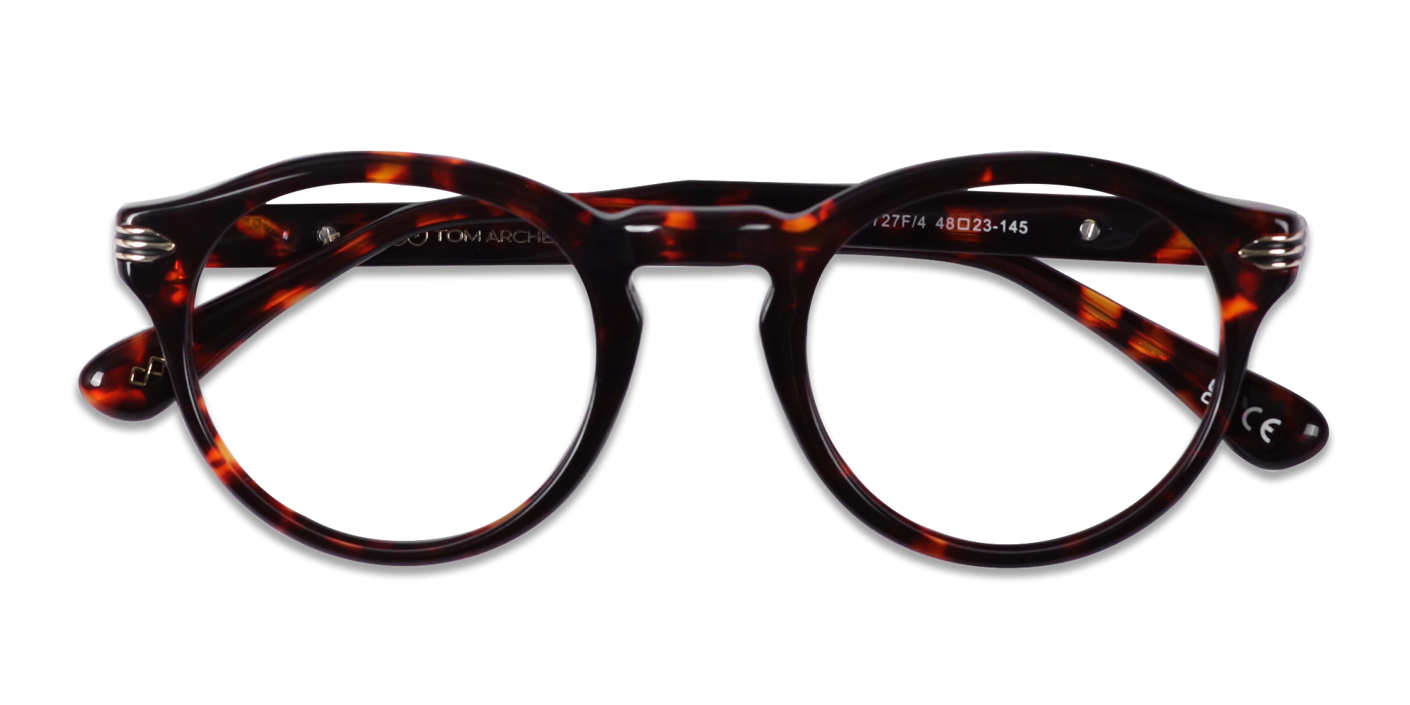 Dark Tortoise Round Glasses-6