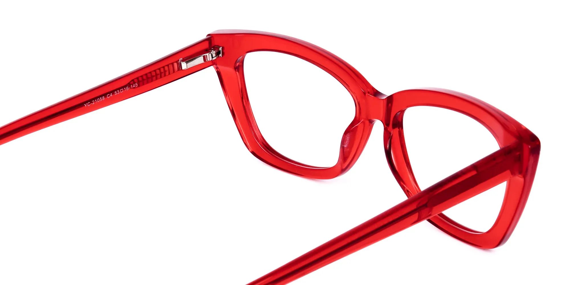 Cherry Red Cat Eye Glasses Frame-2