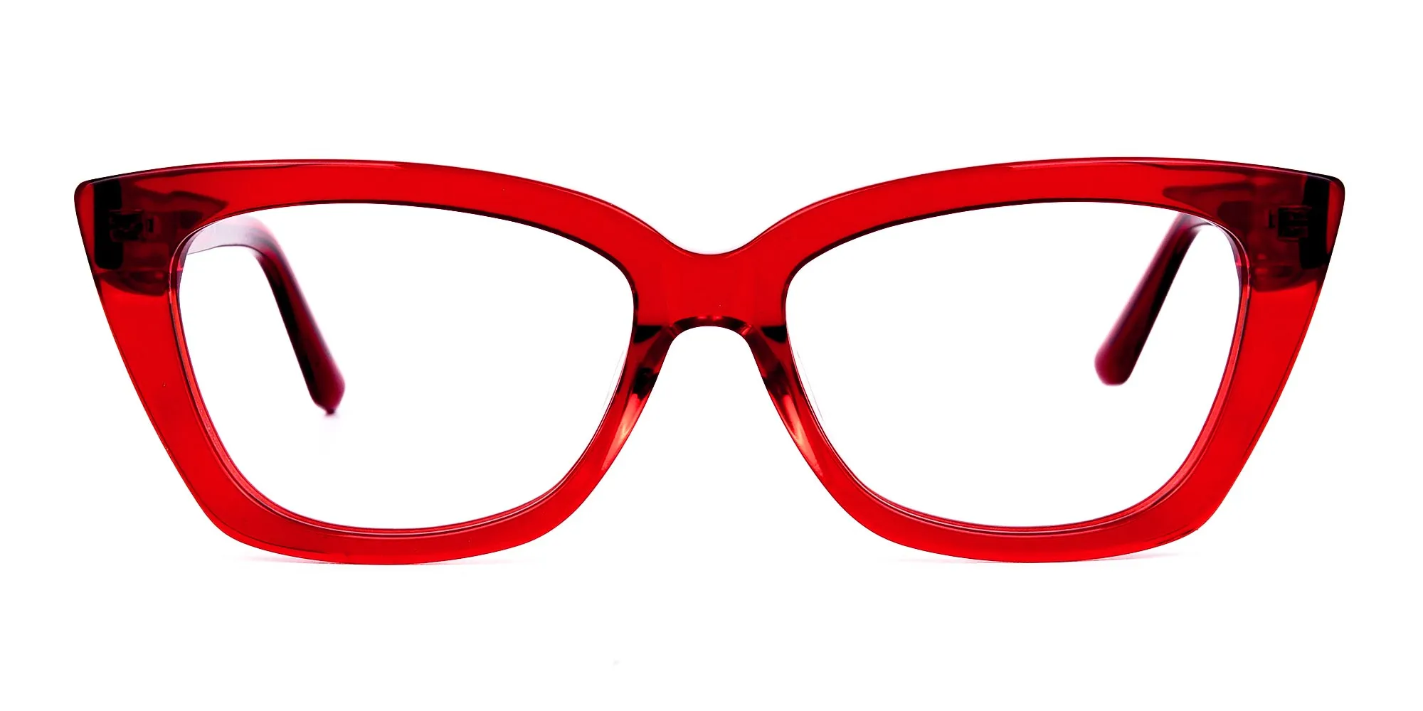 Cherry Red Cat Eye Glasses Frame-2