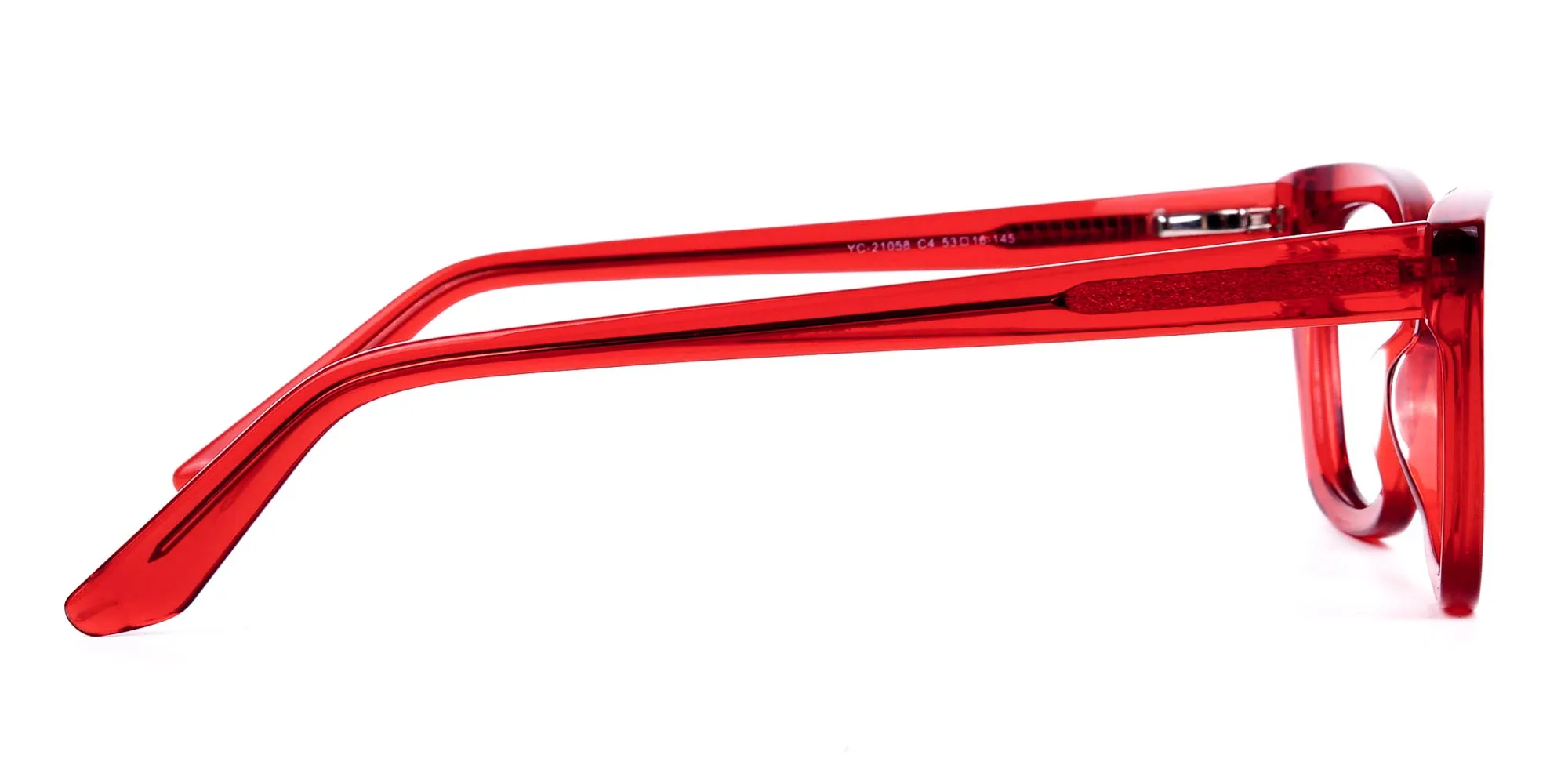 Cherry Red Cat Eye Glasses Frame-2