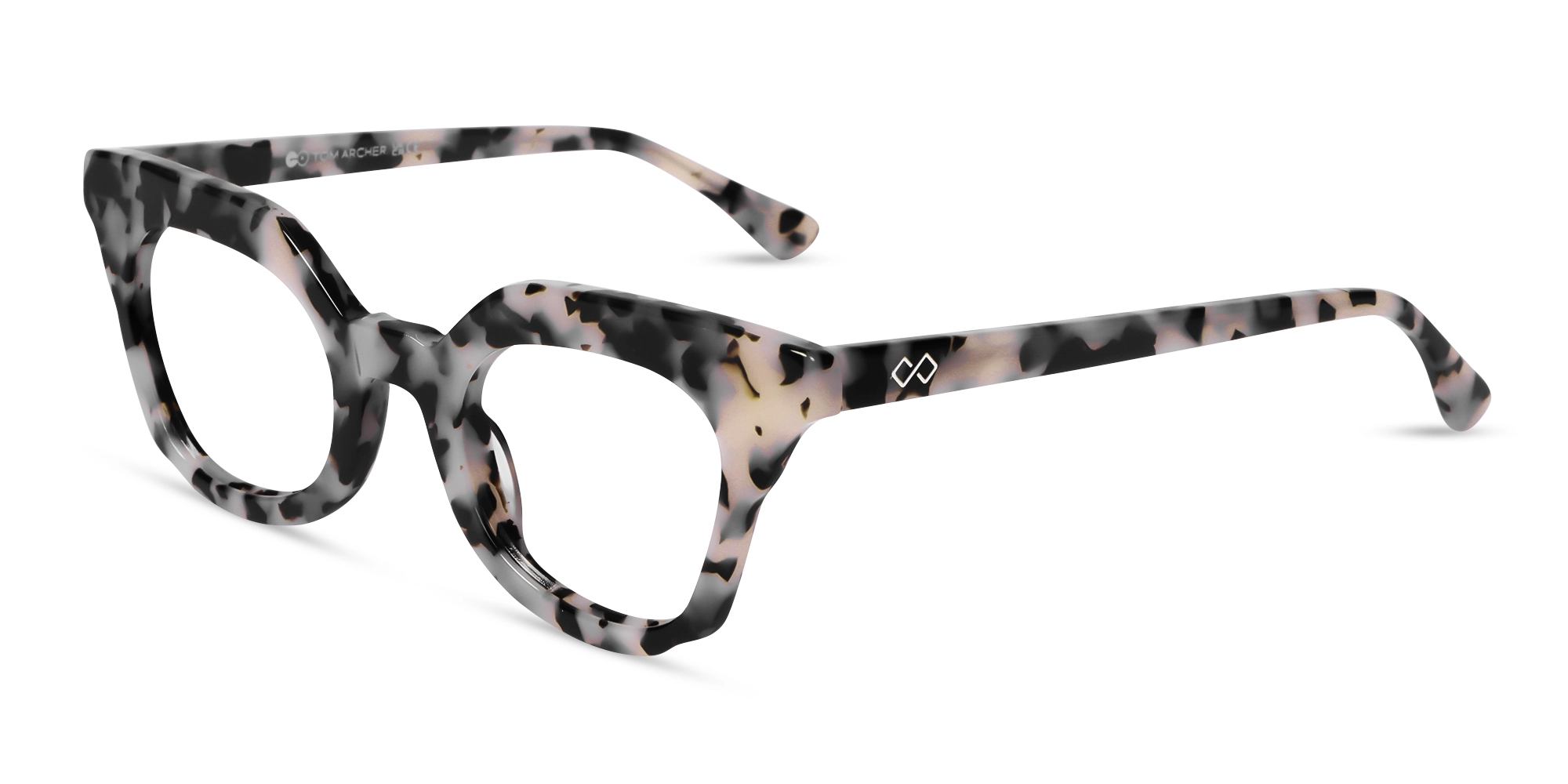 Beige Tortoise Full Rim Cat-Eye Glasses