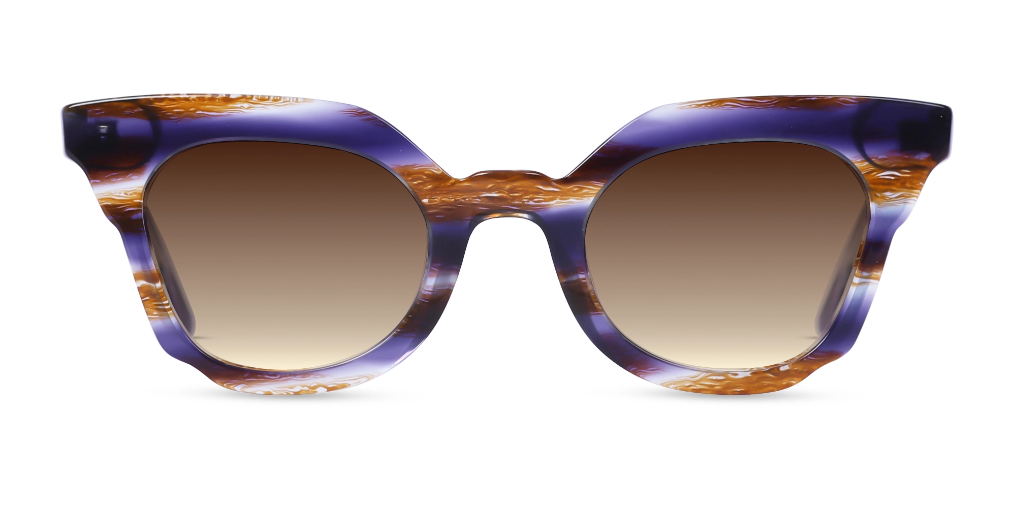 Galaxy Marble Frame With Brown Gradient Tint Sunglasses-1