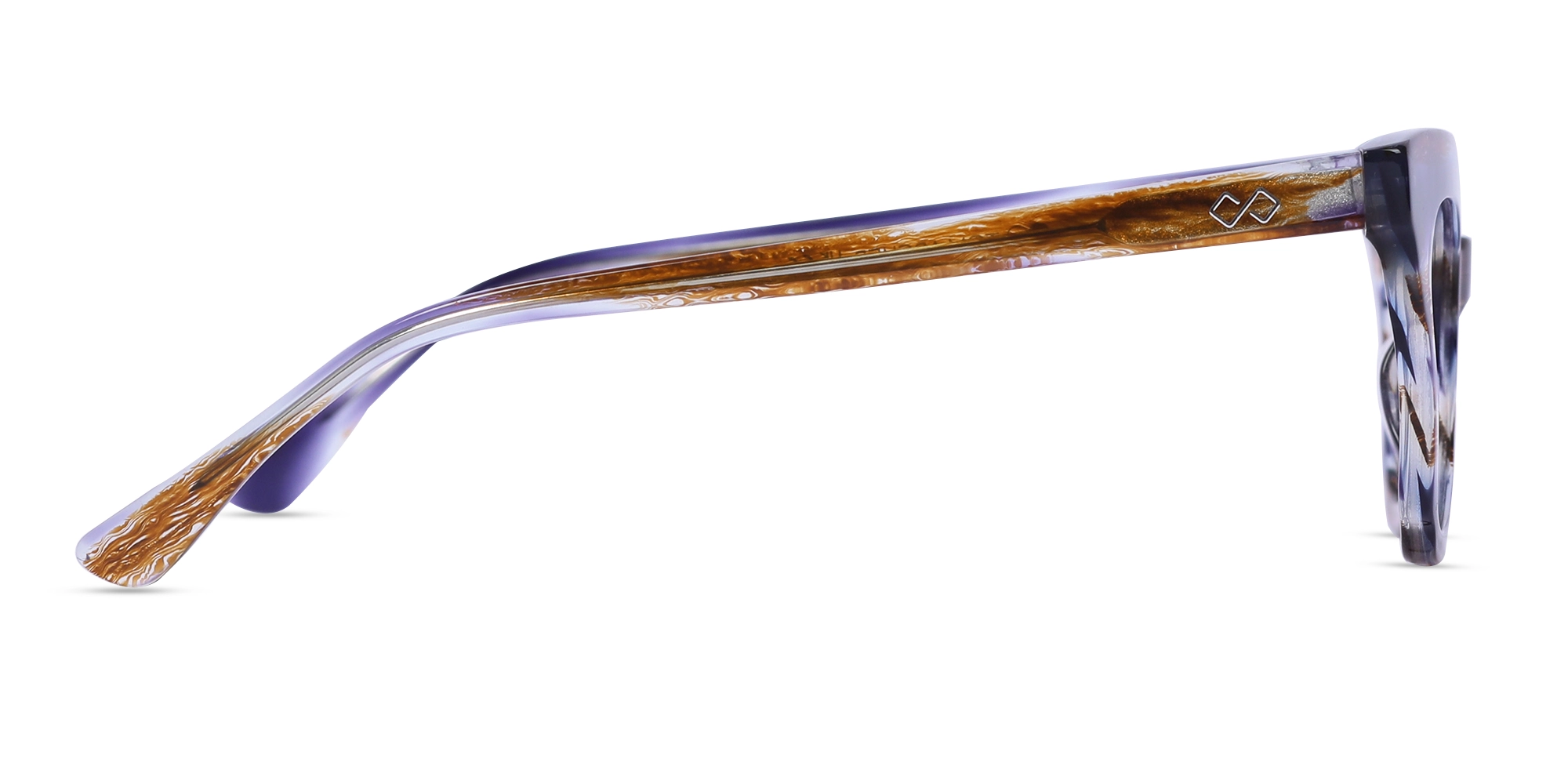 Galaxy Marble Frame With Brown Gradient Tint Sunglasses-4