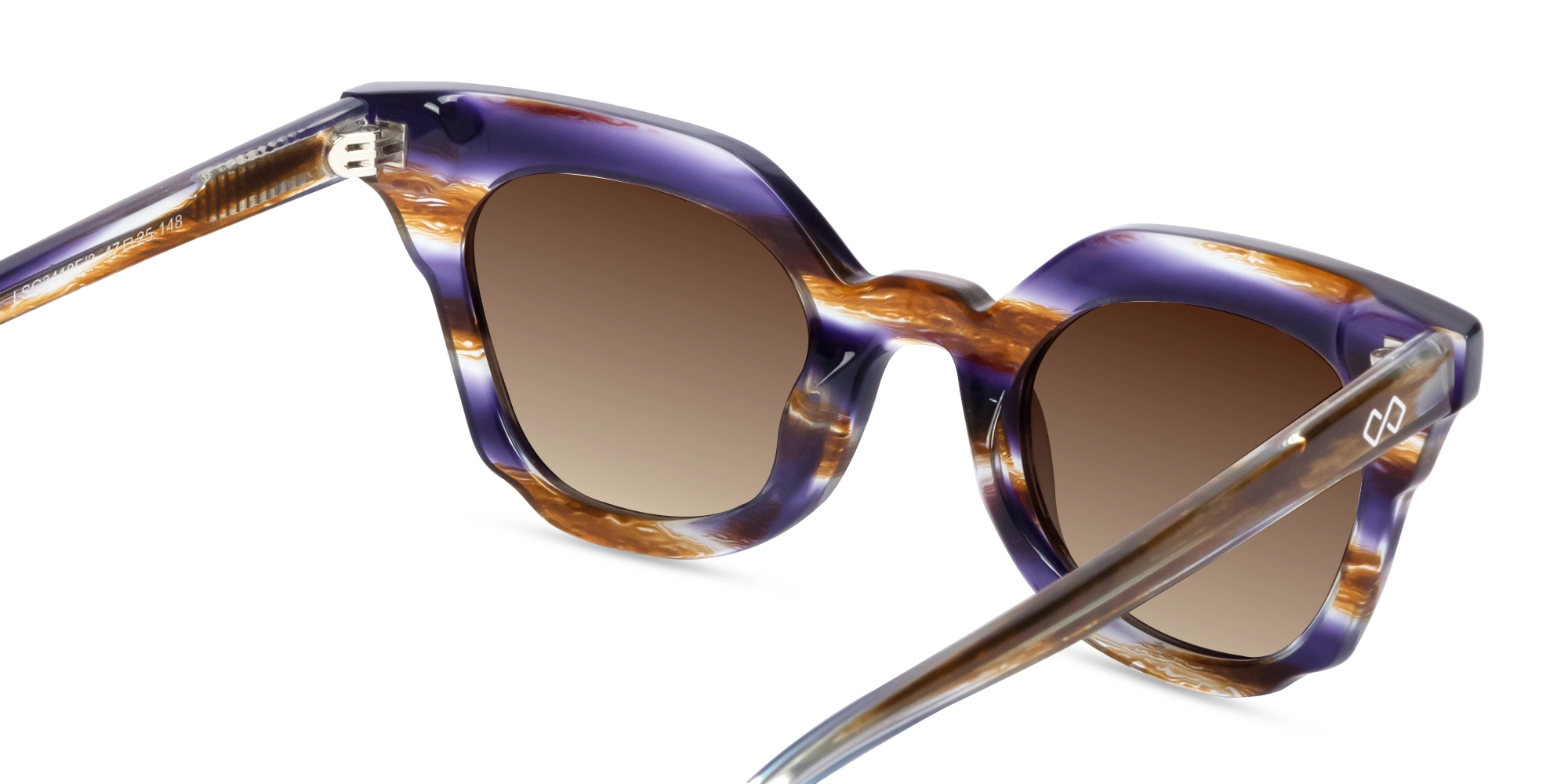 Galaxy Marble Frame With Brown Gradient Tint Sunglasses-5