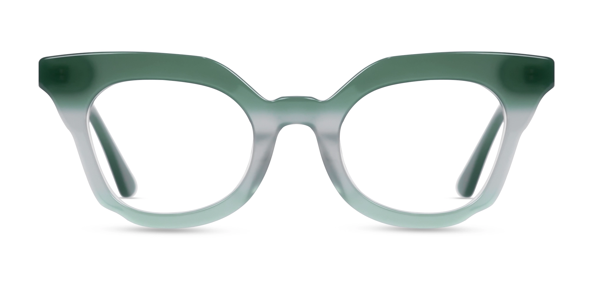 Teal Green Ombre Cat-eye Glasses