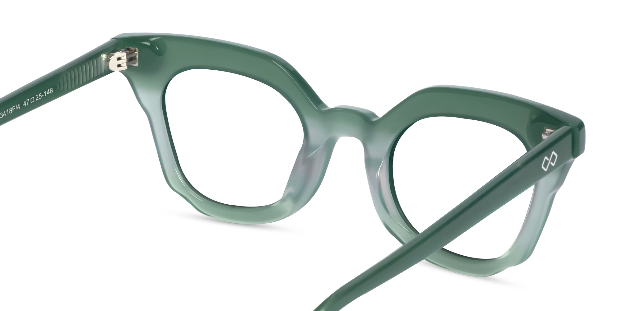 Teal Green Ombre Cat-eye Glasses
