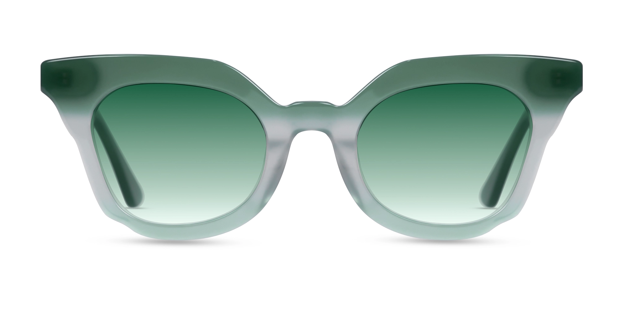 Cat-Eye Frame With Green Gradient Tint-1