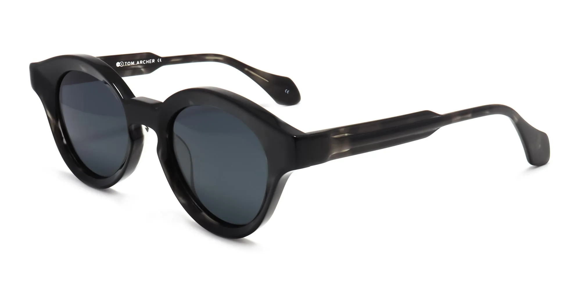 round tortoiseshell acetate sunglasses-2