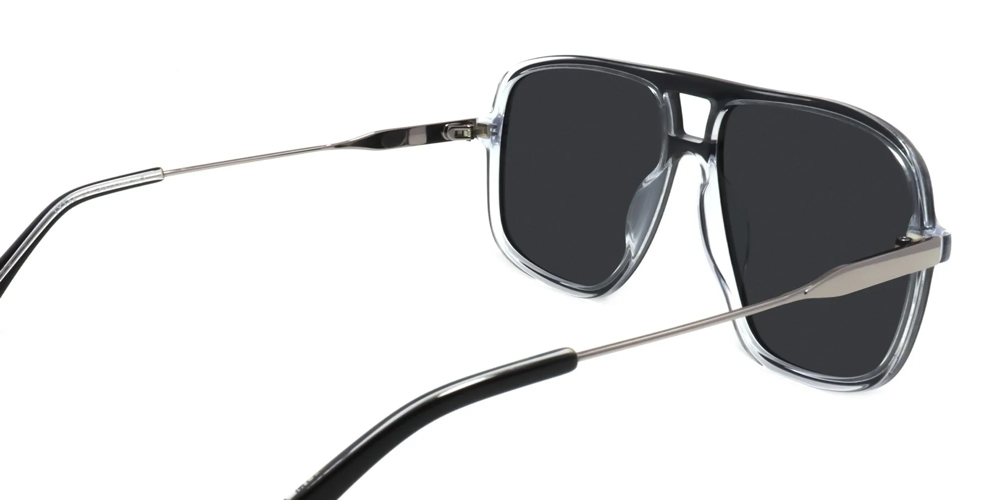 black oversized pilot sunglasses-2