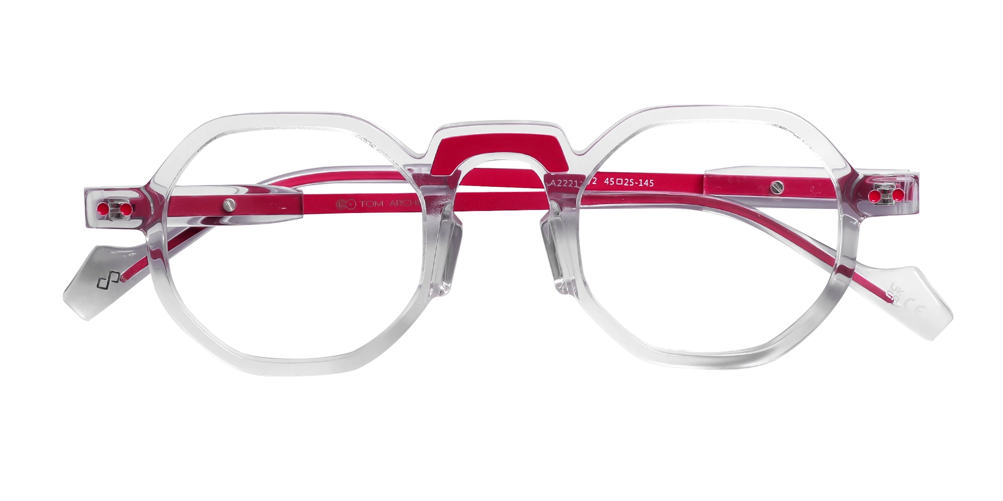 Clear Frame Hexagonal Glasses-6