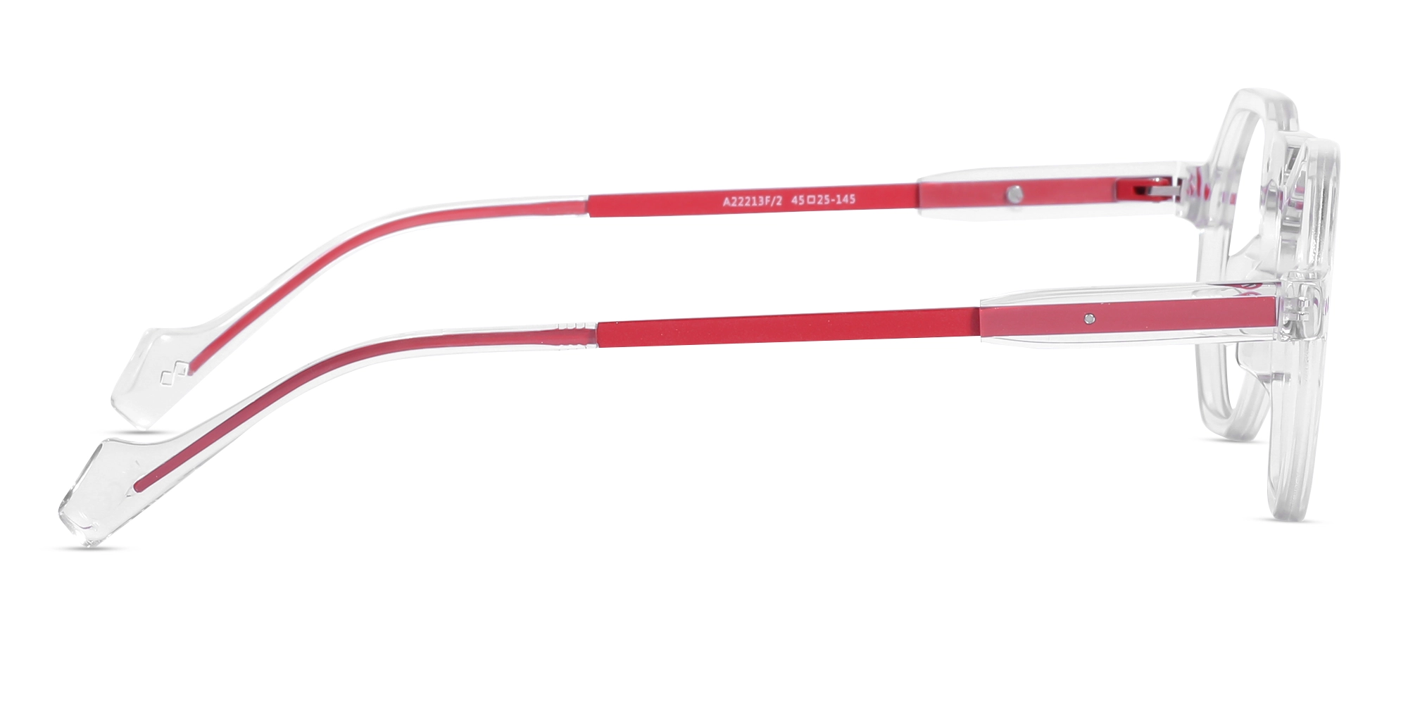 Clear Frame Hexagonal Glasses-4