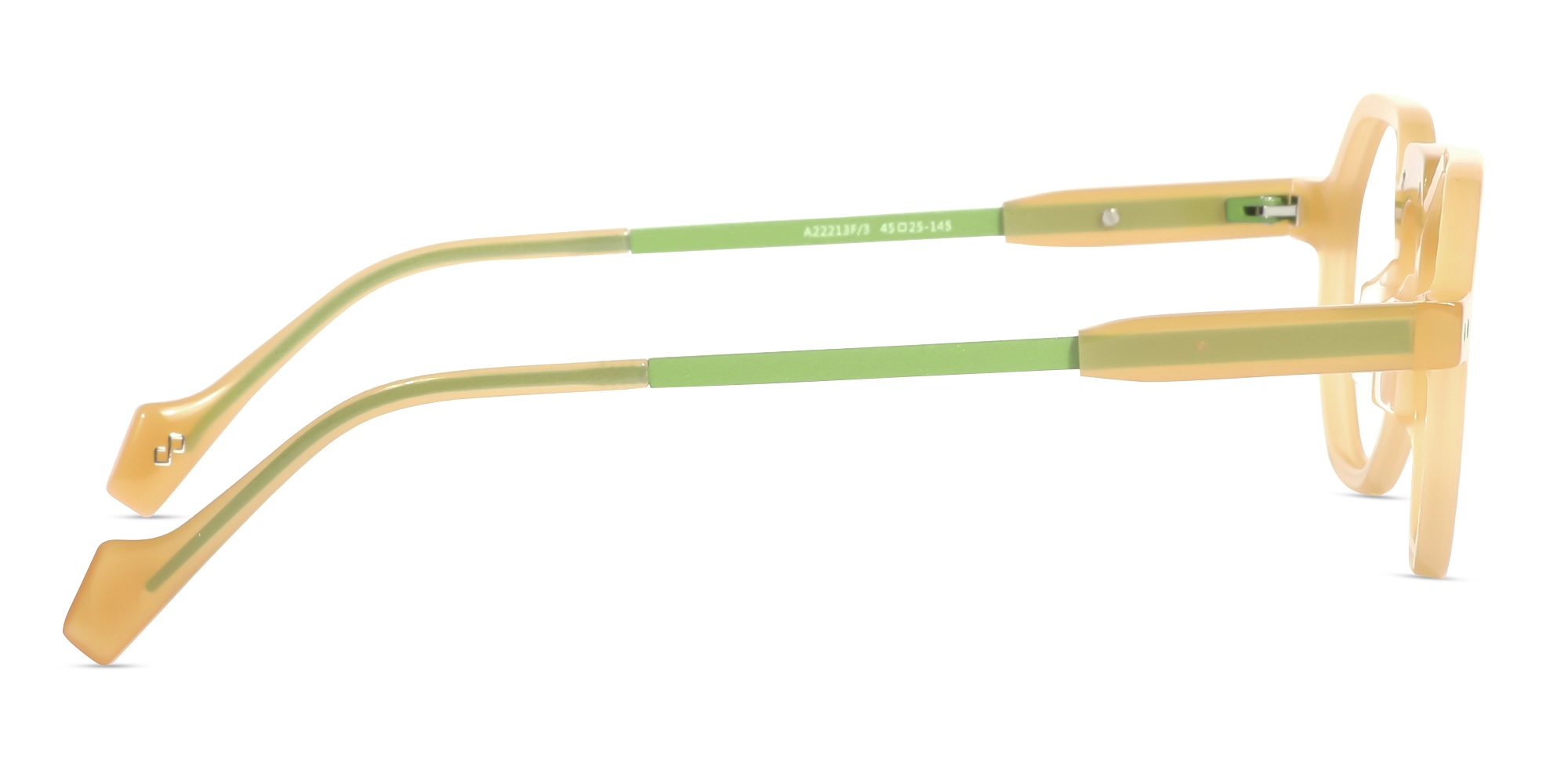 Caramel Brown Frame Hexagonal Glasses-4