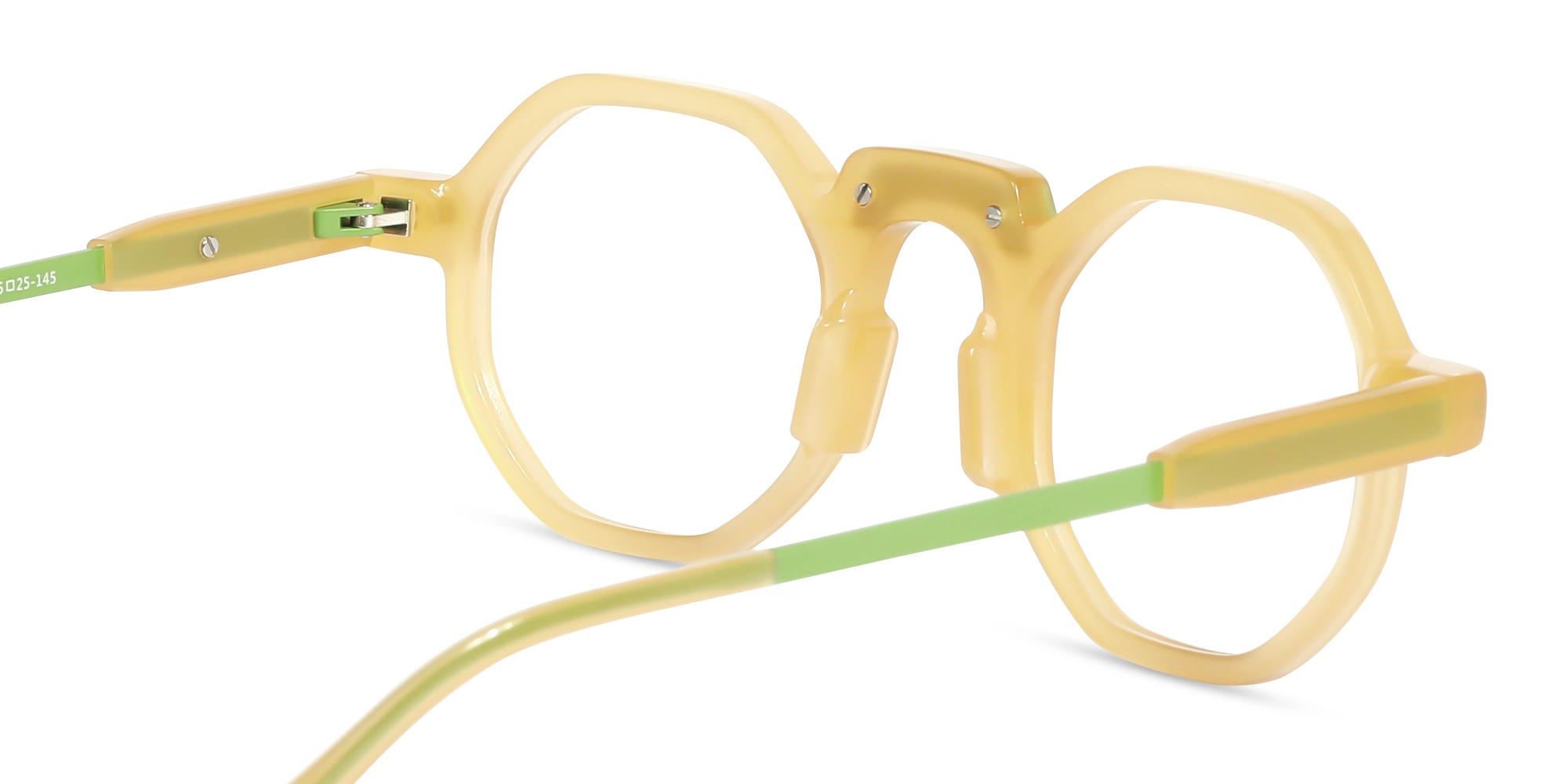 Caramel Brown Frame Hexagonal Glasses-5