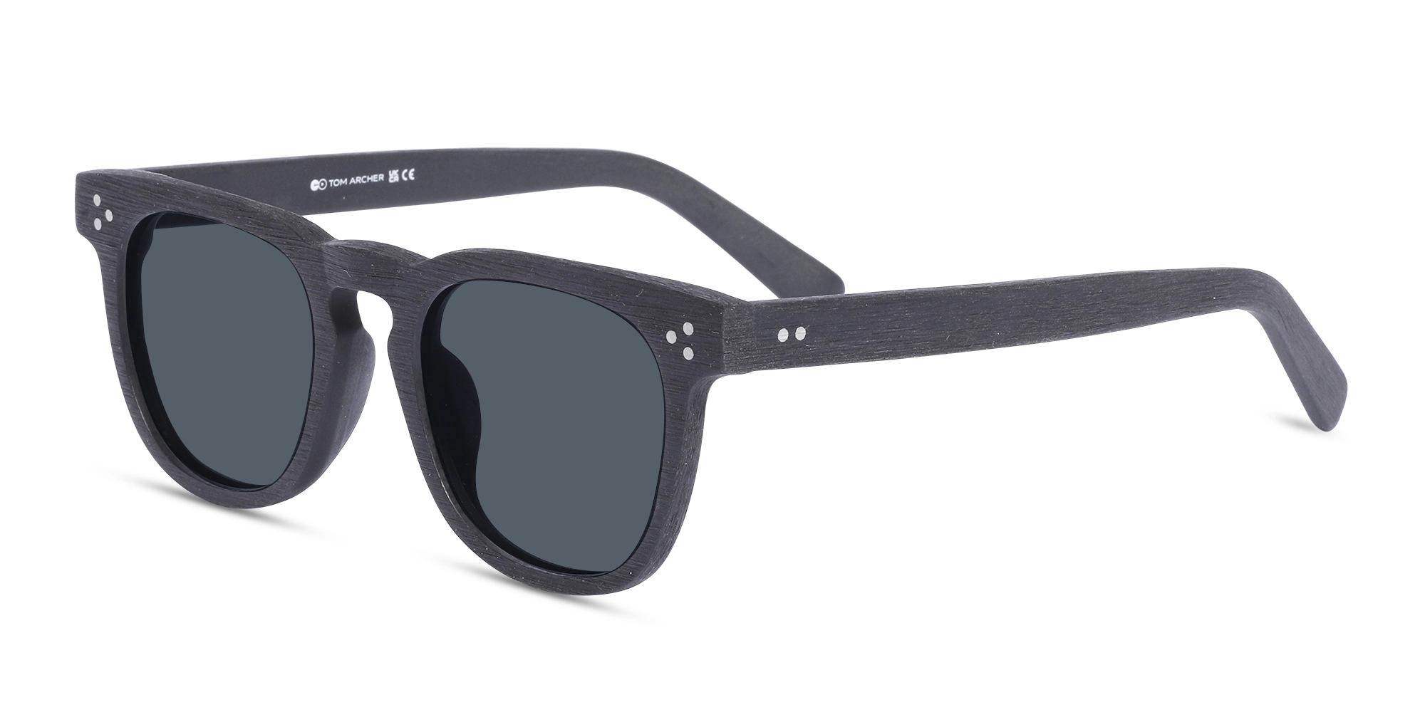 Wooden Charcoal Black Square Sunglasses Wooden Charcoal Black Square Sunglasses