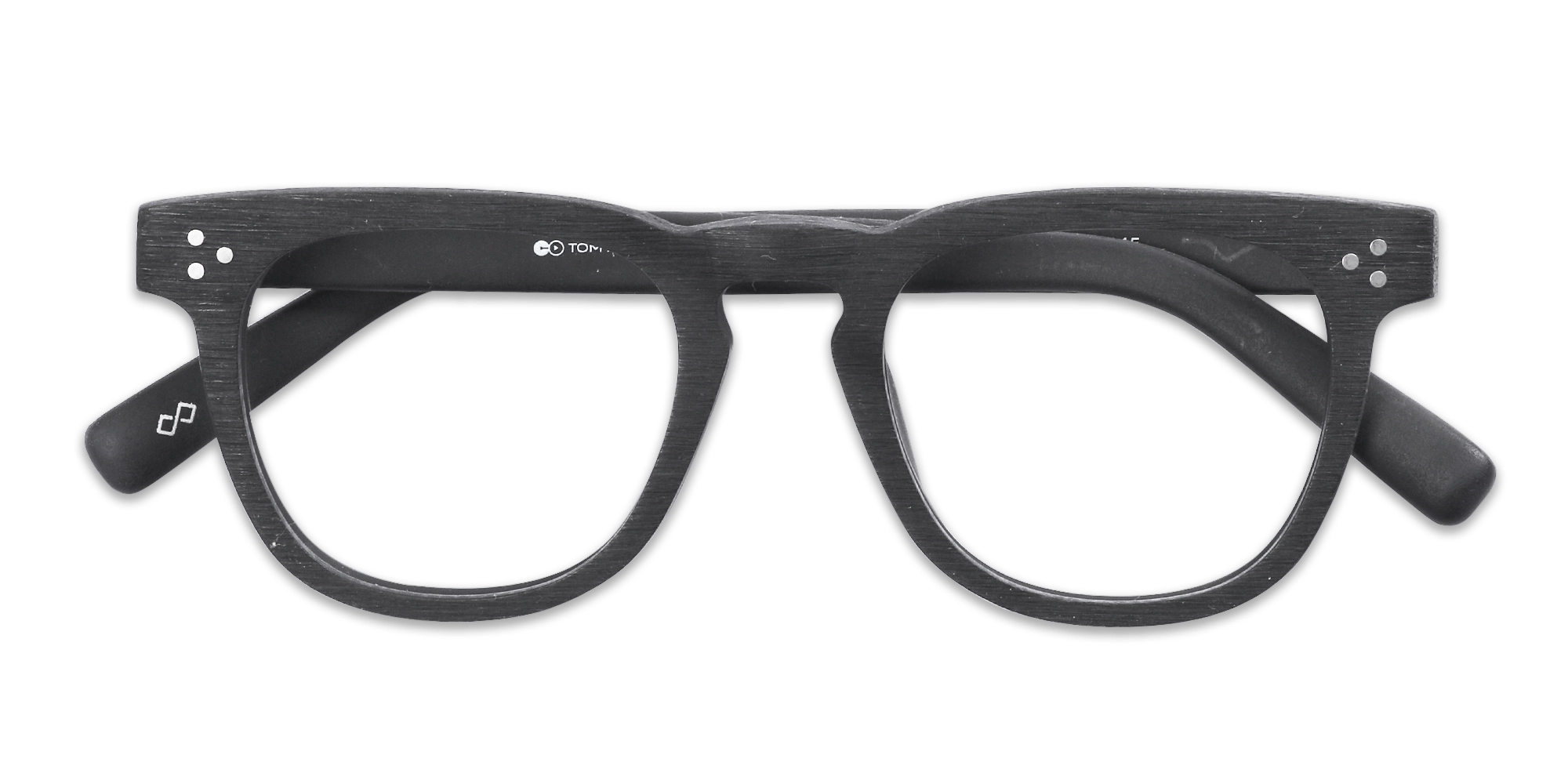 Wooden Charcoal Black Square Glasses 6