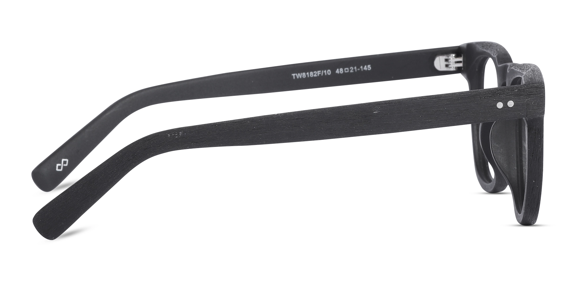 Wooden Charcoal Black Square Glasses 4