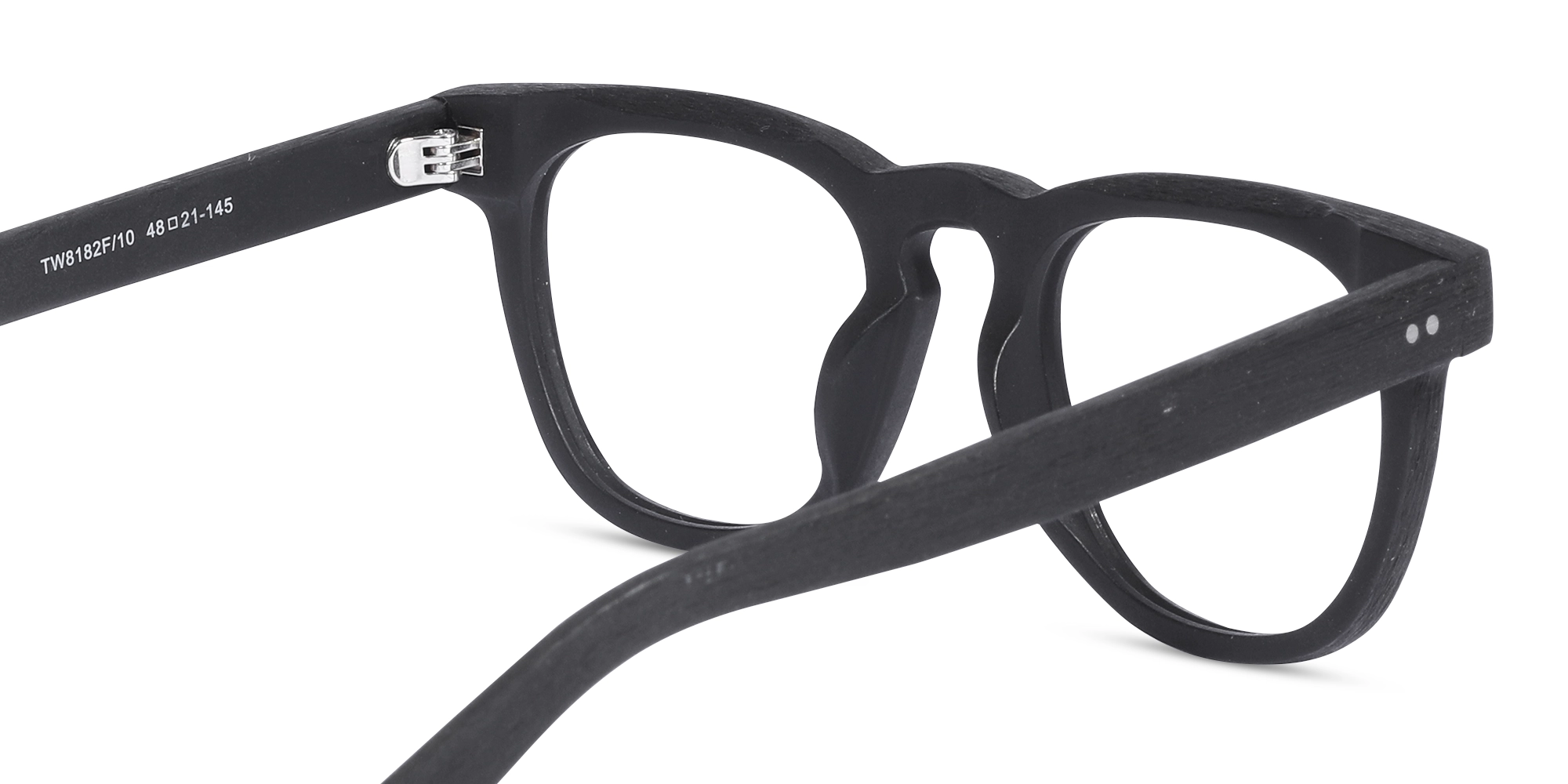 Wooden Charcoal Black Square Glasses 5