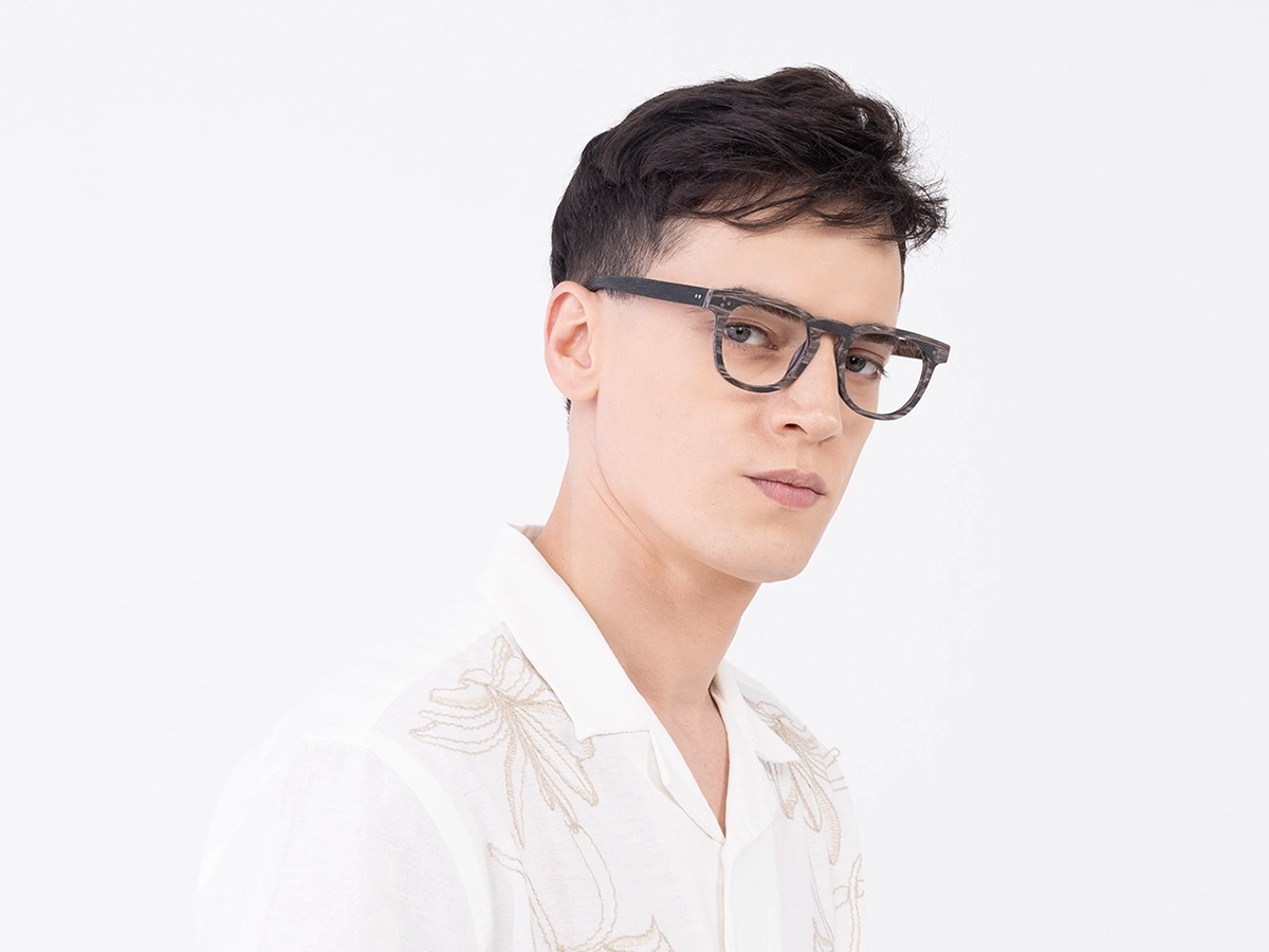 Wooden Full Rim Keyhole Bridge Glasses 42