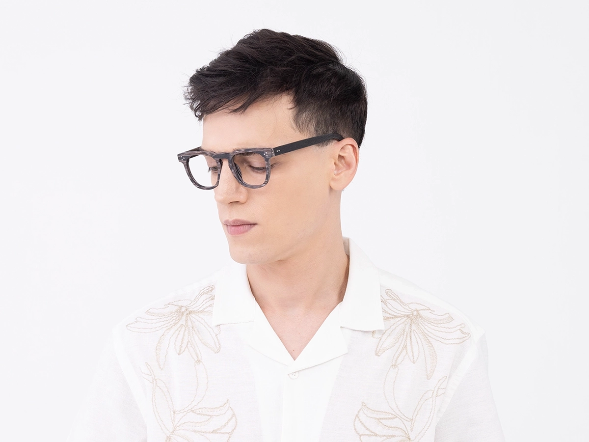 Wooden Full Rim Keyhole Bridge Glasses 43