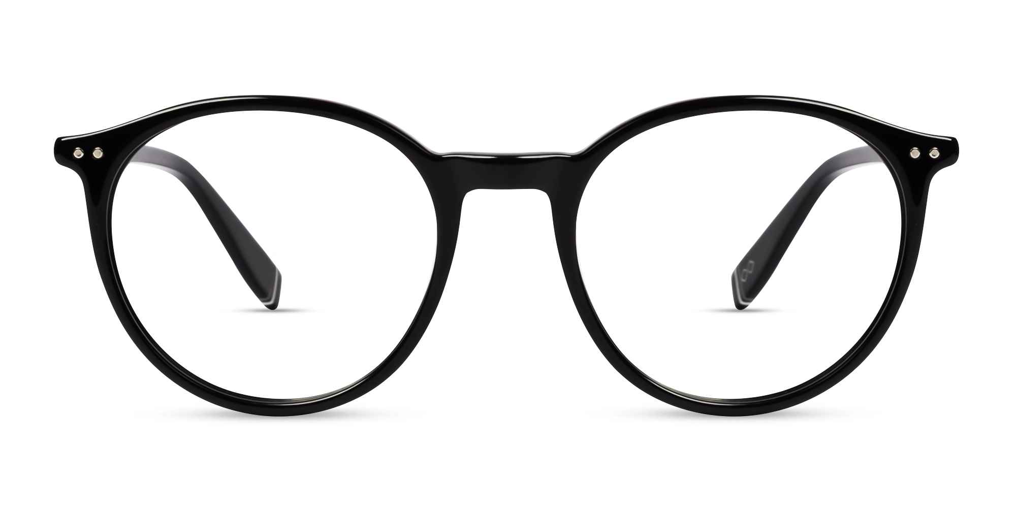 shiny black round glasses frames-1