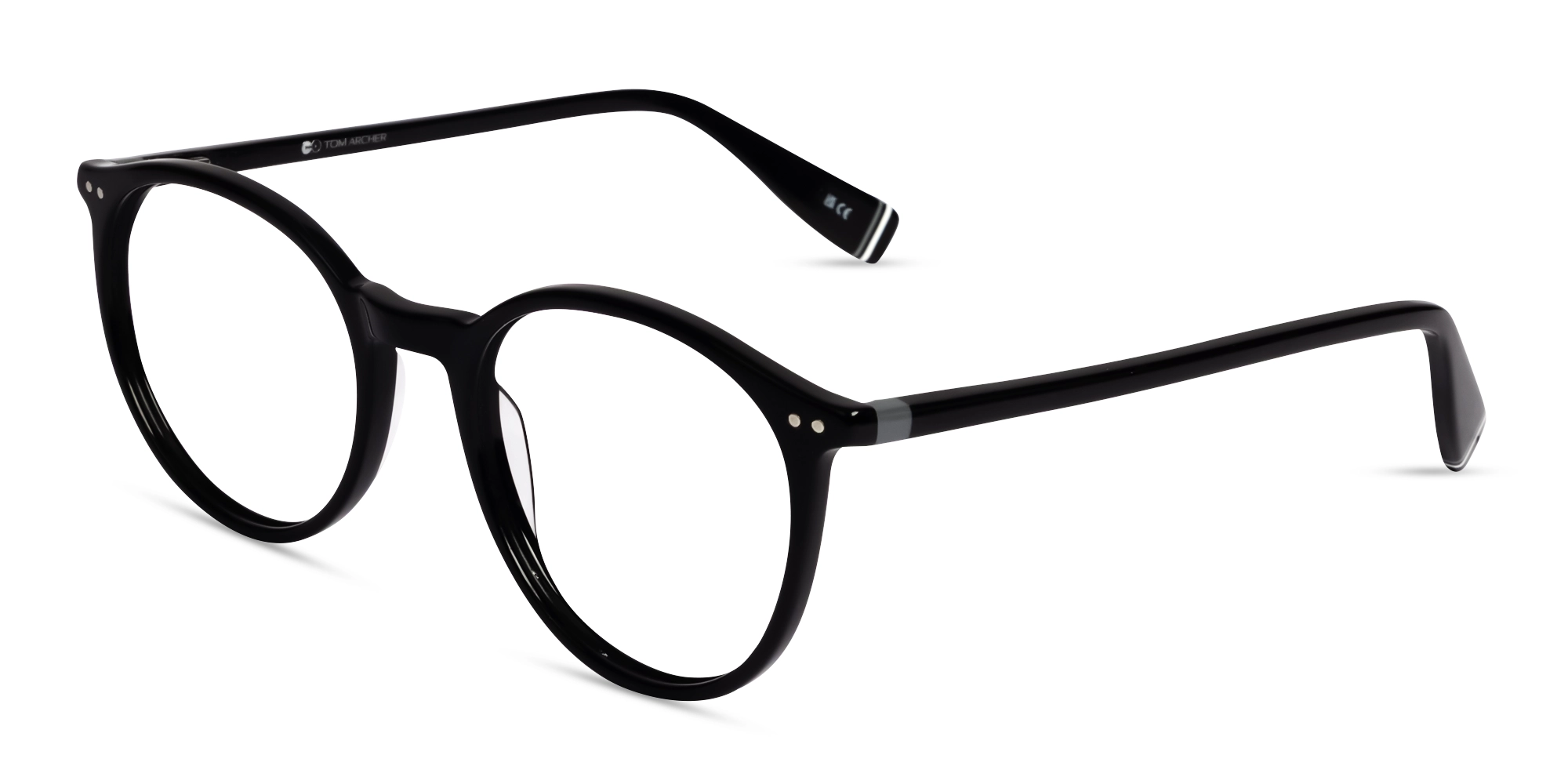 shiny black round glasses frames-3
