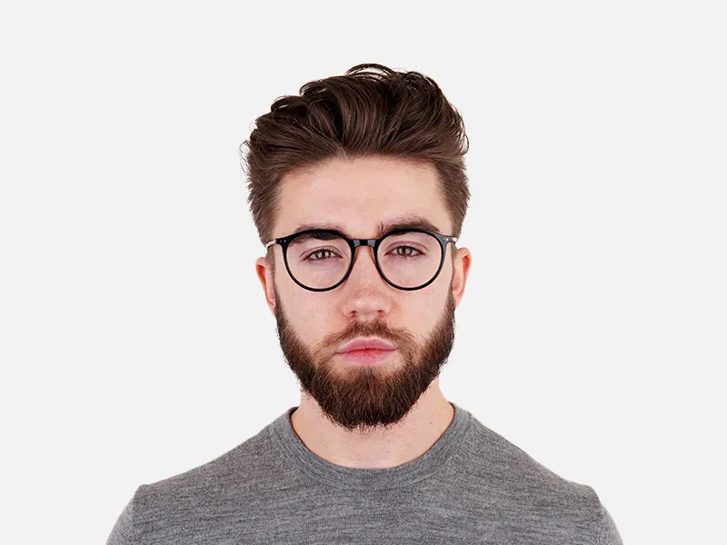 shiny black round glasses frames-24