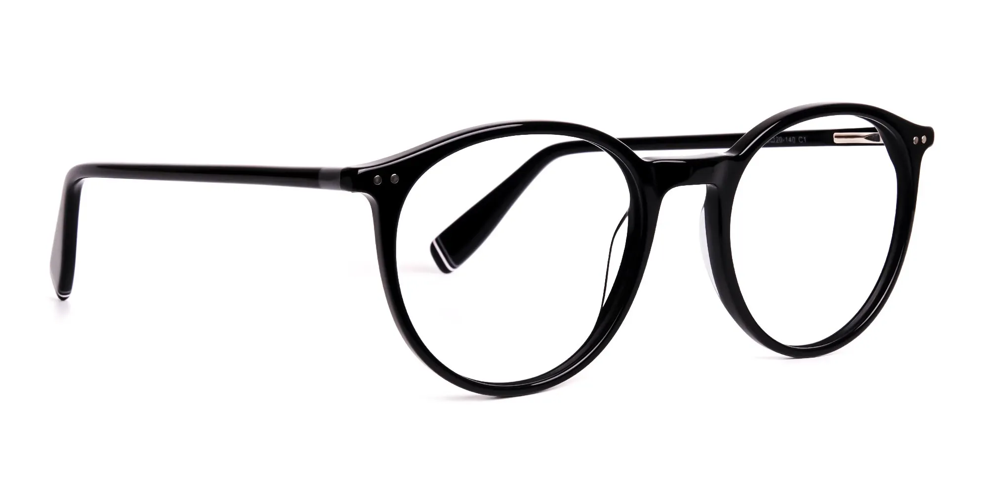 shiny black round glasses frames-2