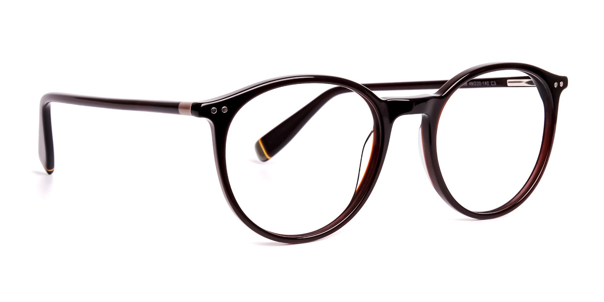 dark brown round full rim glasses frames-2