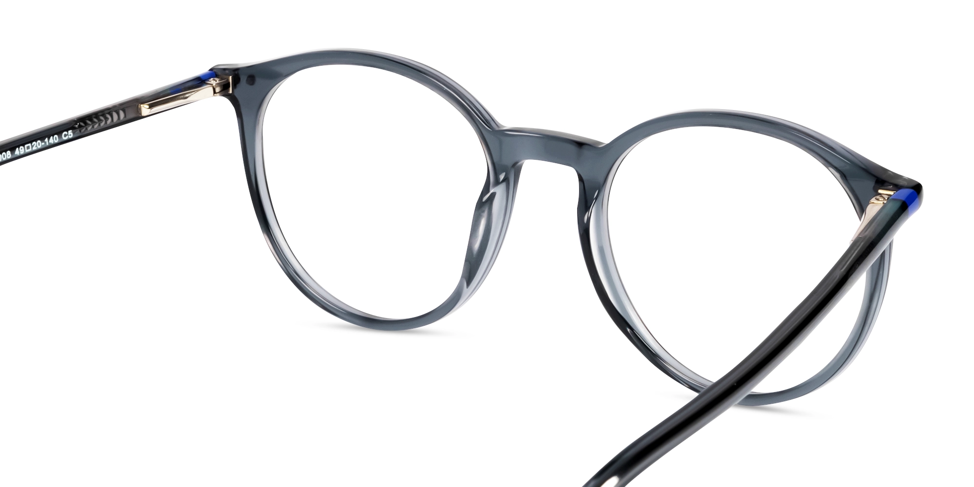 crystal grey round shape glasses-3