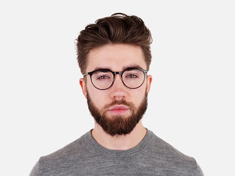 crystal grey round shape glasses-3