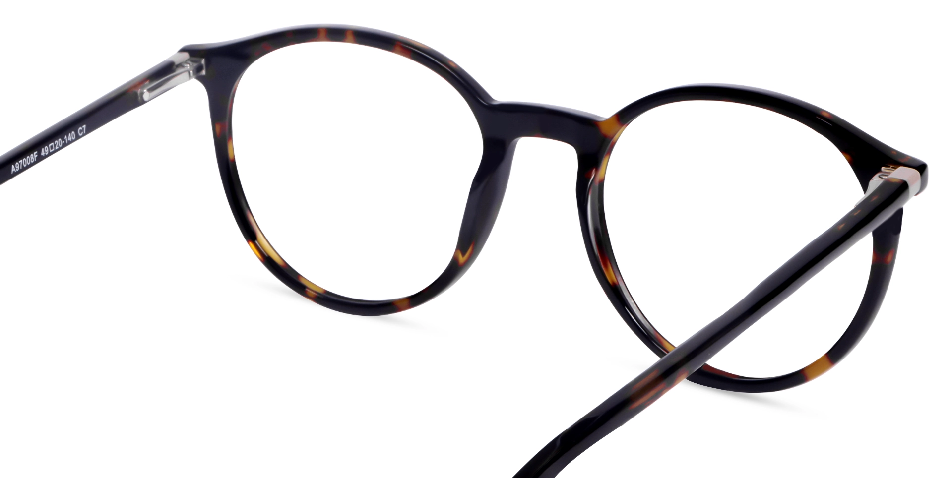 Dark Tortoise Round Full rim Glasses-5