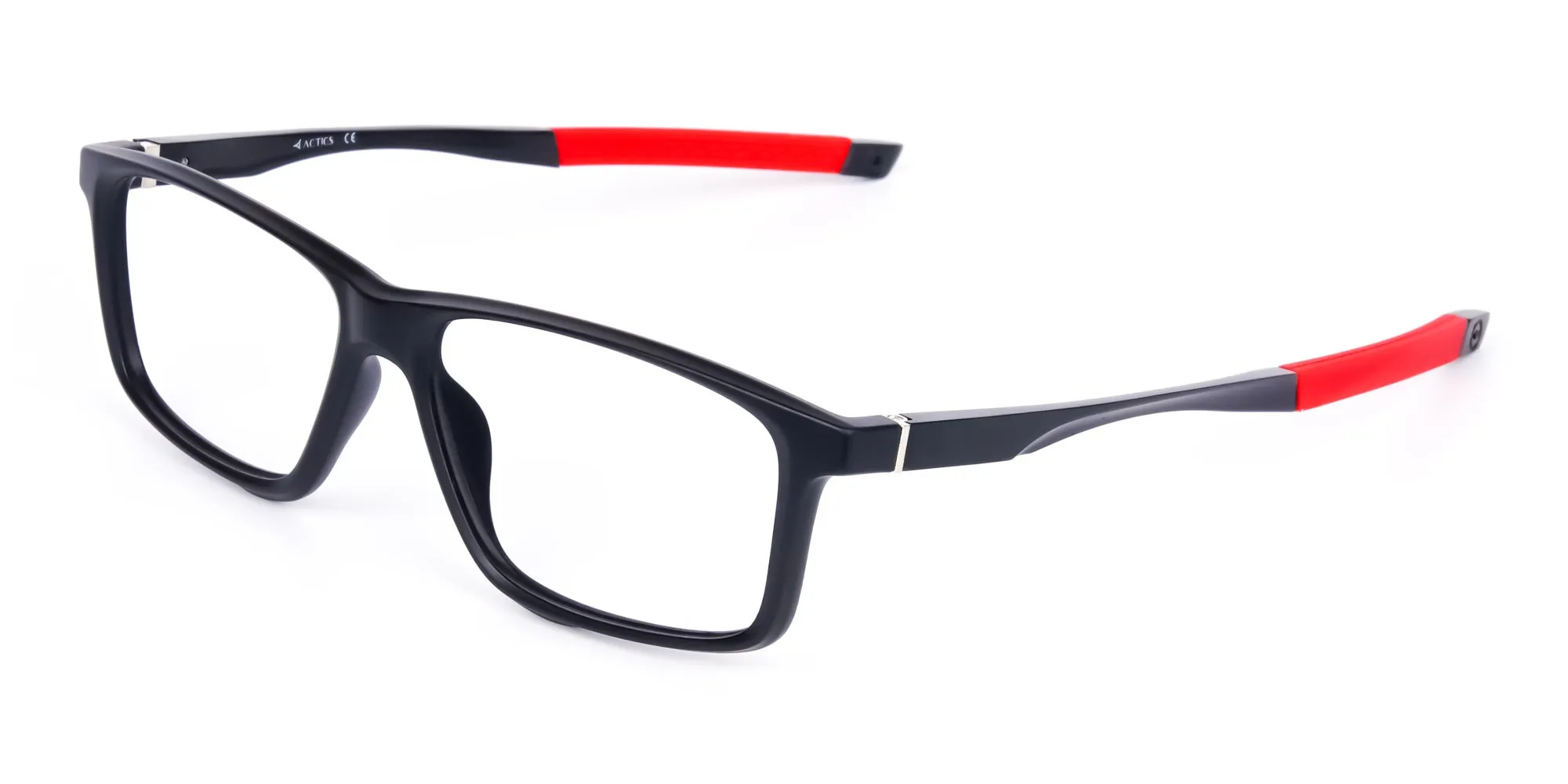 Black and Red Sports Glasses in Rectangle Shape-2