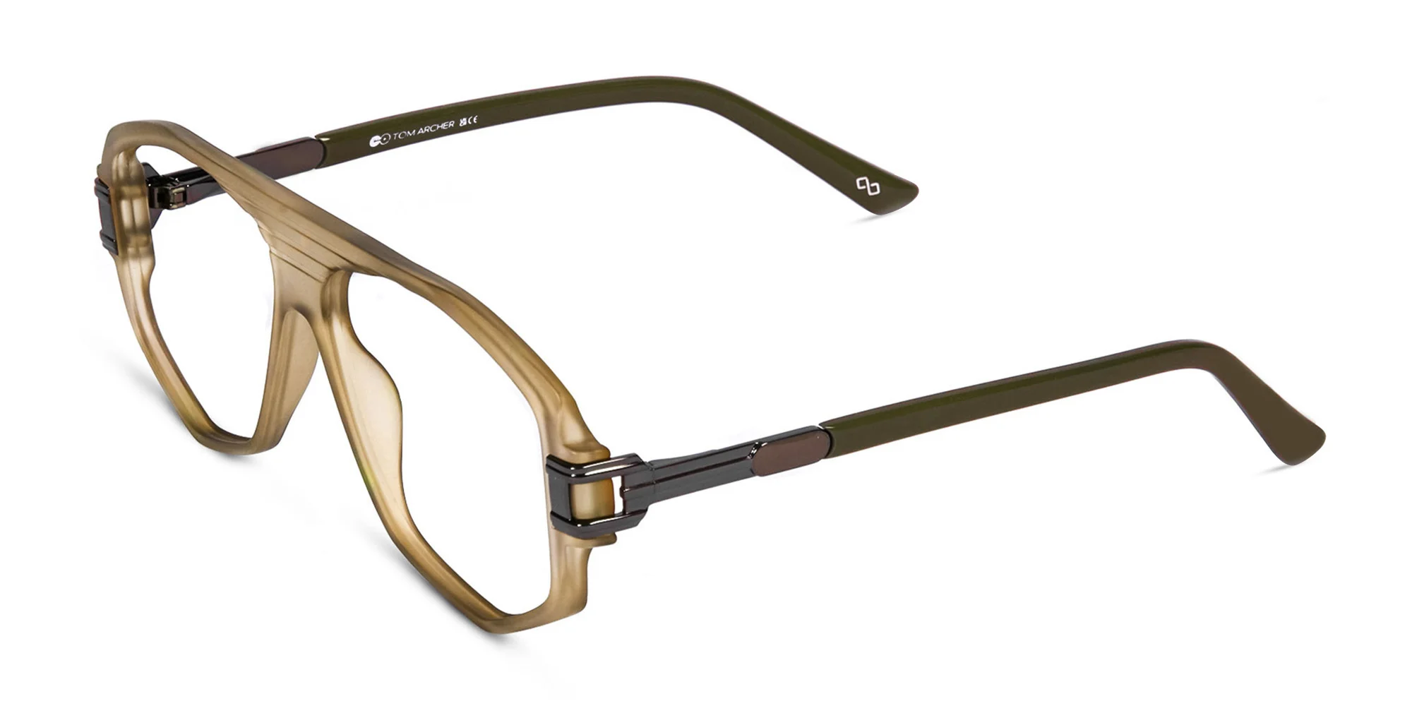 Matte Caramel Brown Geometric Glasses-2 Matte Caramel Brown Geometric Glasses-2