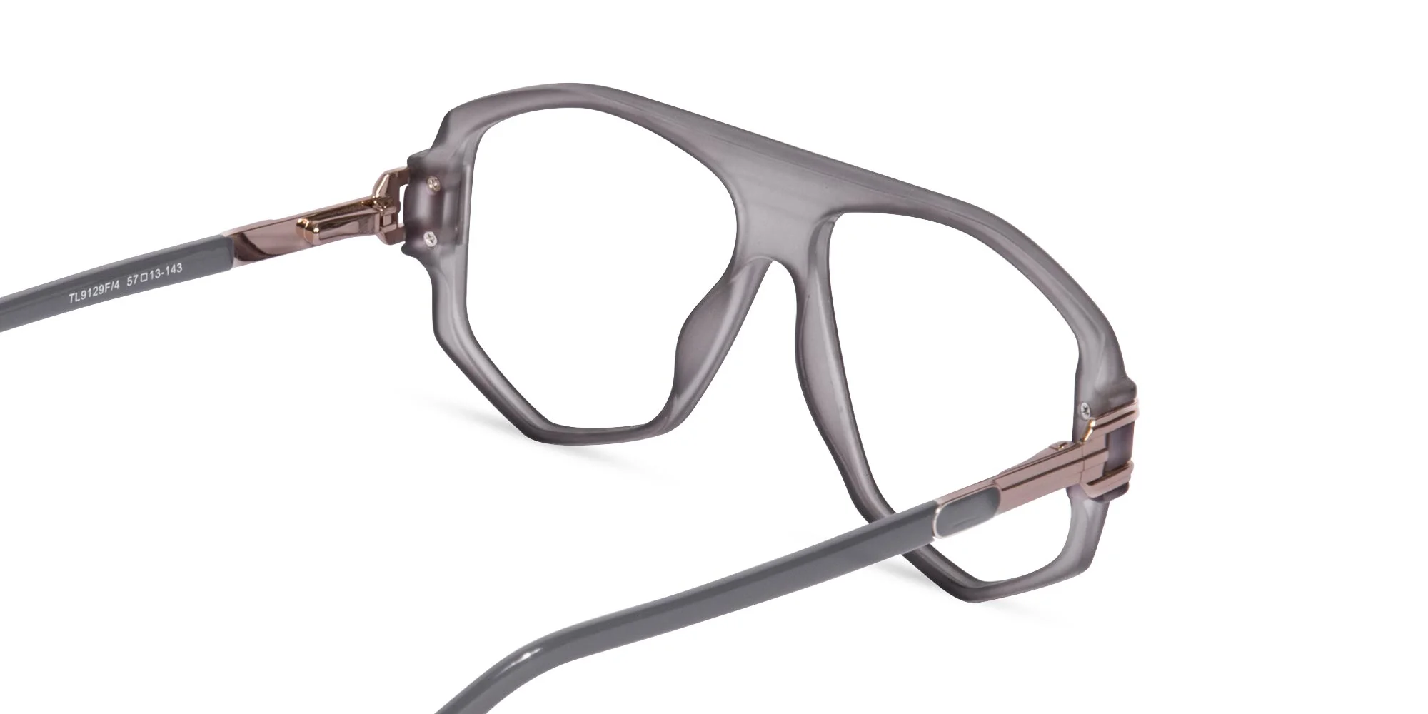 Matte Web Gray Geometric Glasses-5