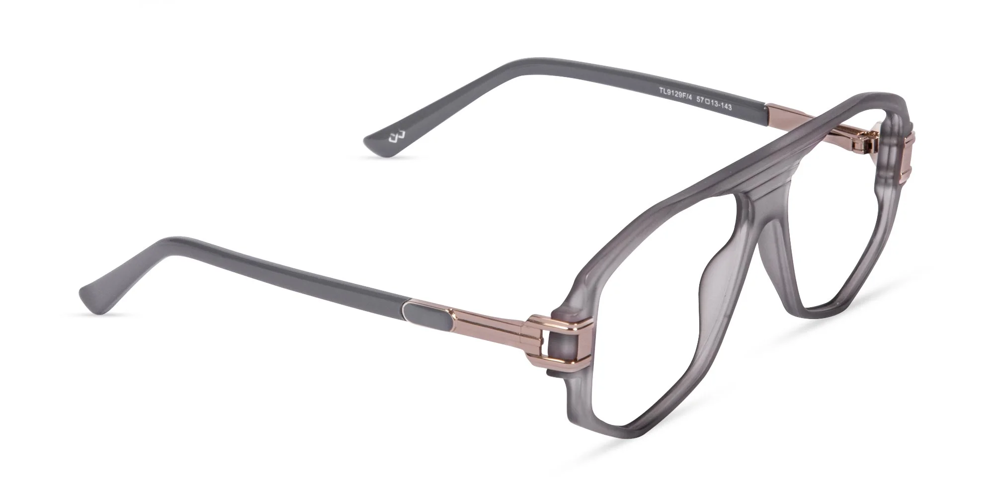 Matte Web Gray Geometric Glasses-2