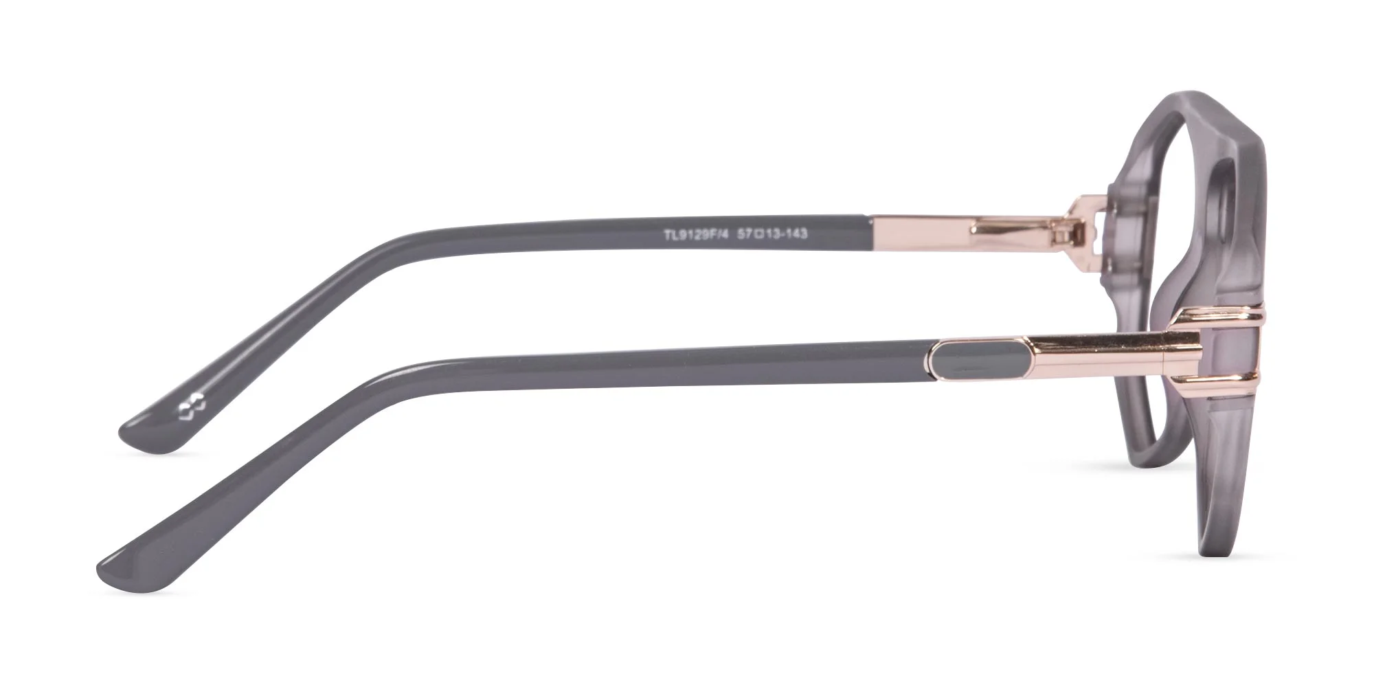 Matte Web Gray Geometric Glasses-4