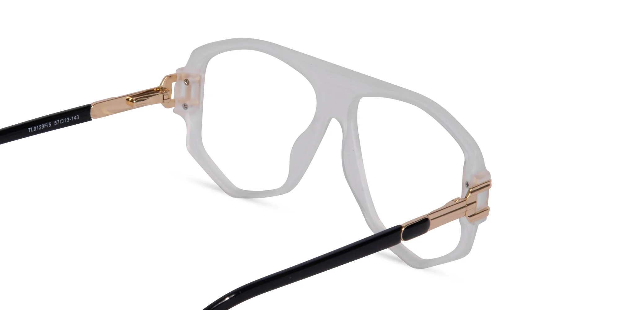 Matte Web Gray Geometric Glasses-5