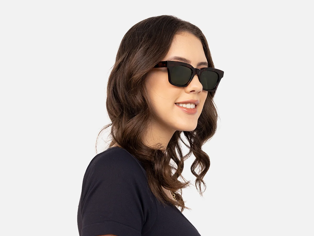 Square Tortoise Shell Sunglasses-53