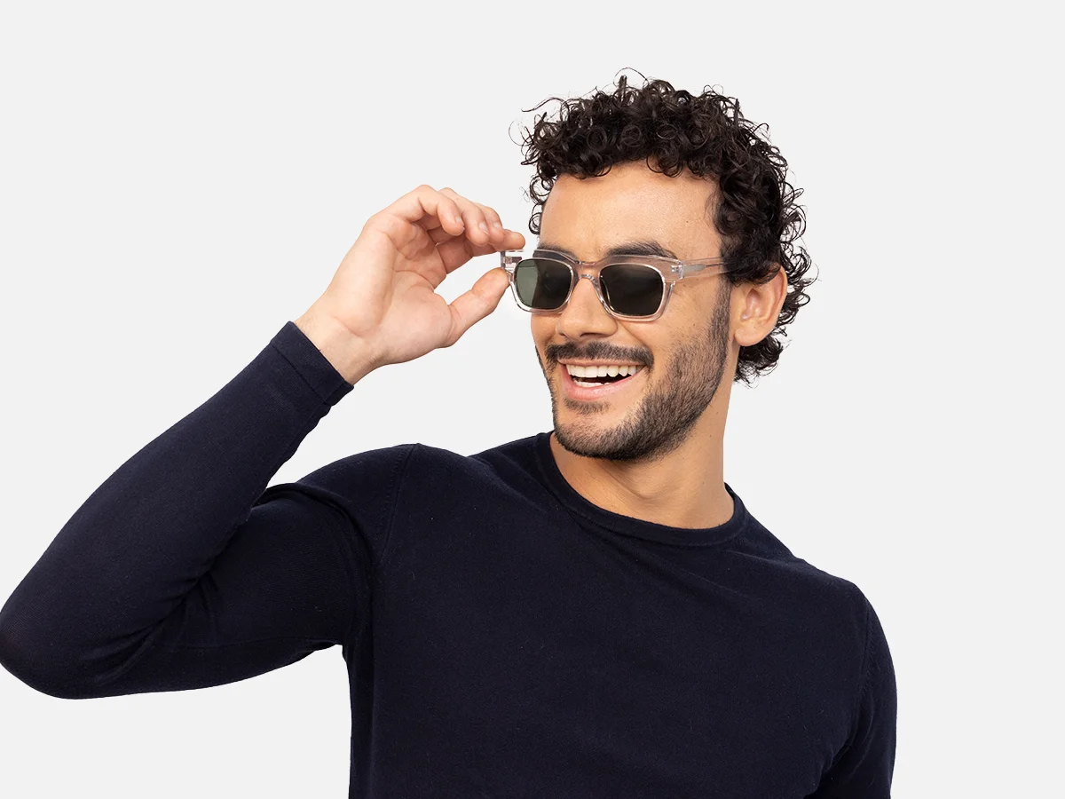 Clear Square Sunglasses-44