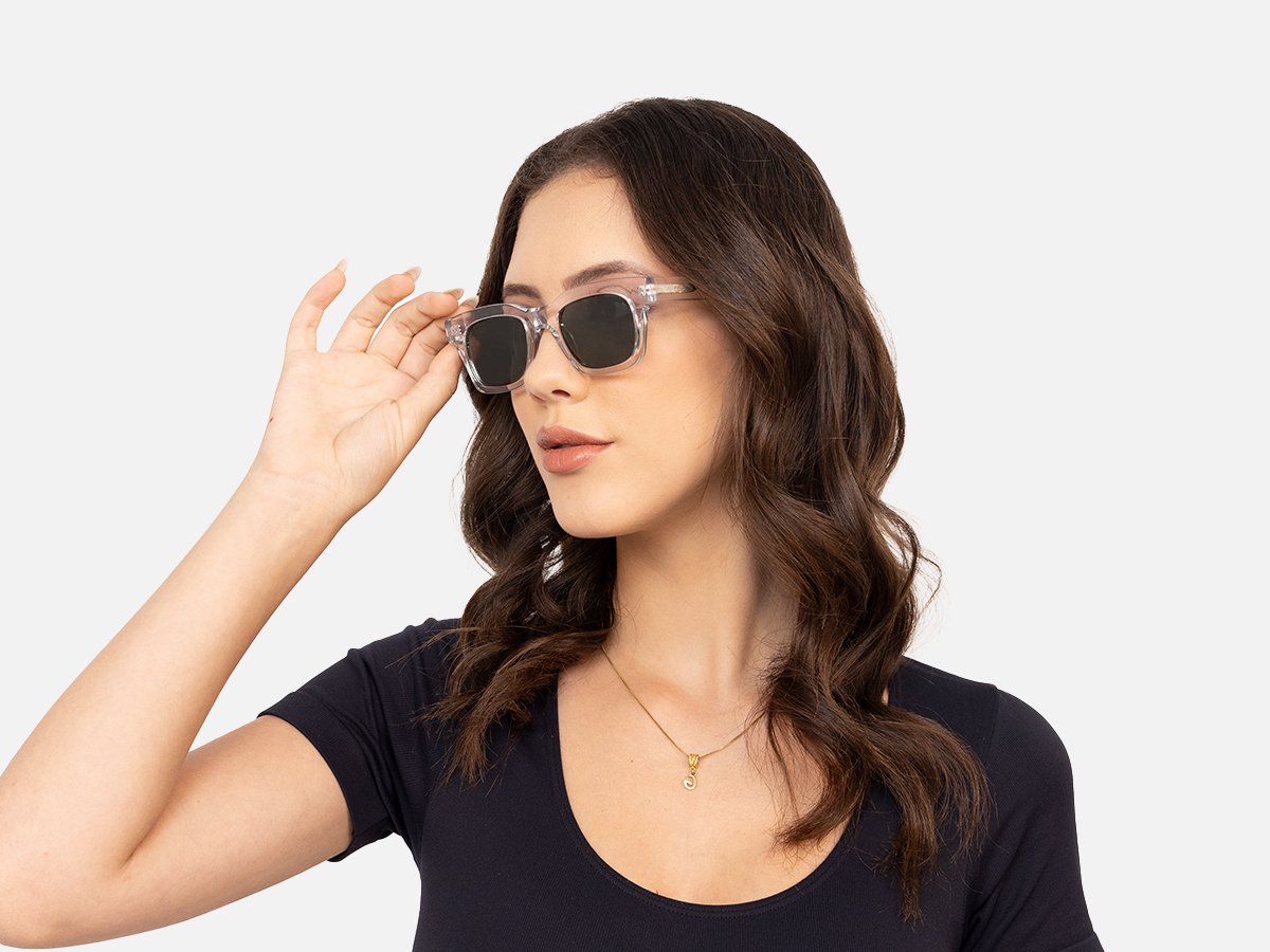 Clear Square Sunglasses-54