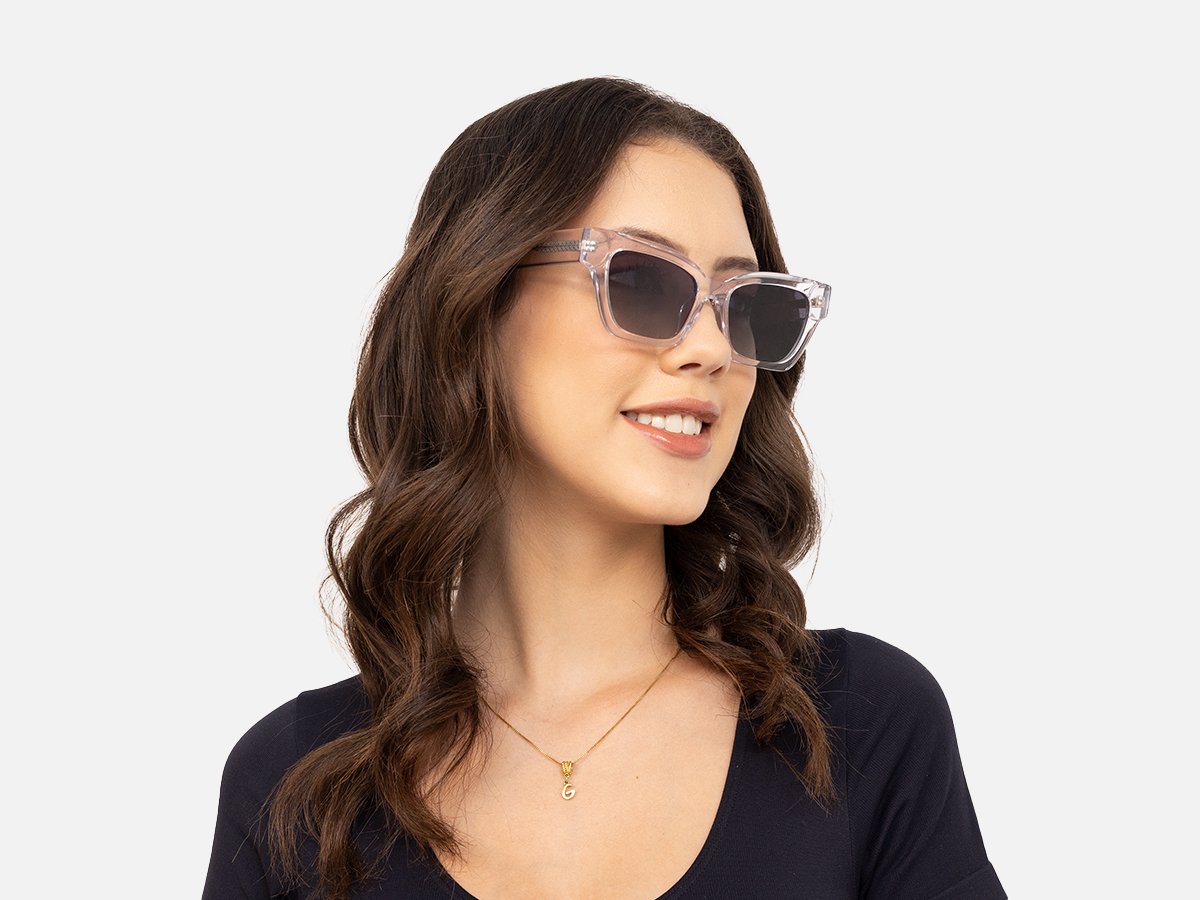 Crystal Clear Cat Eye Sunglasses-53