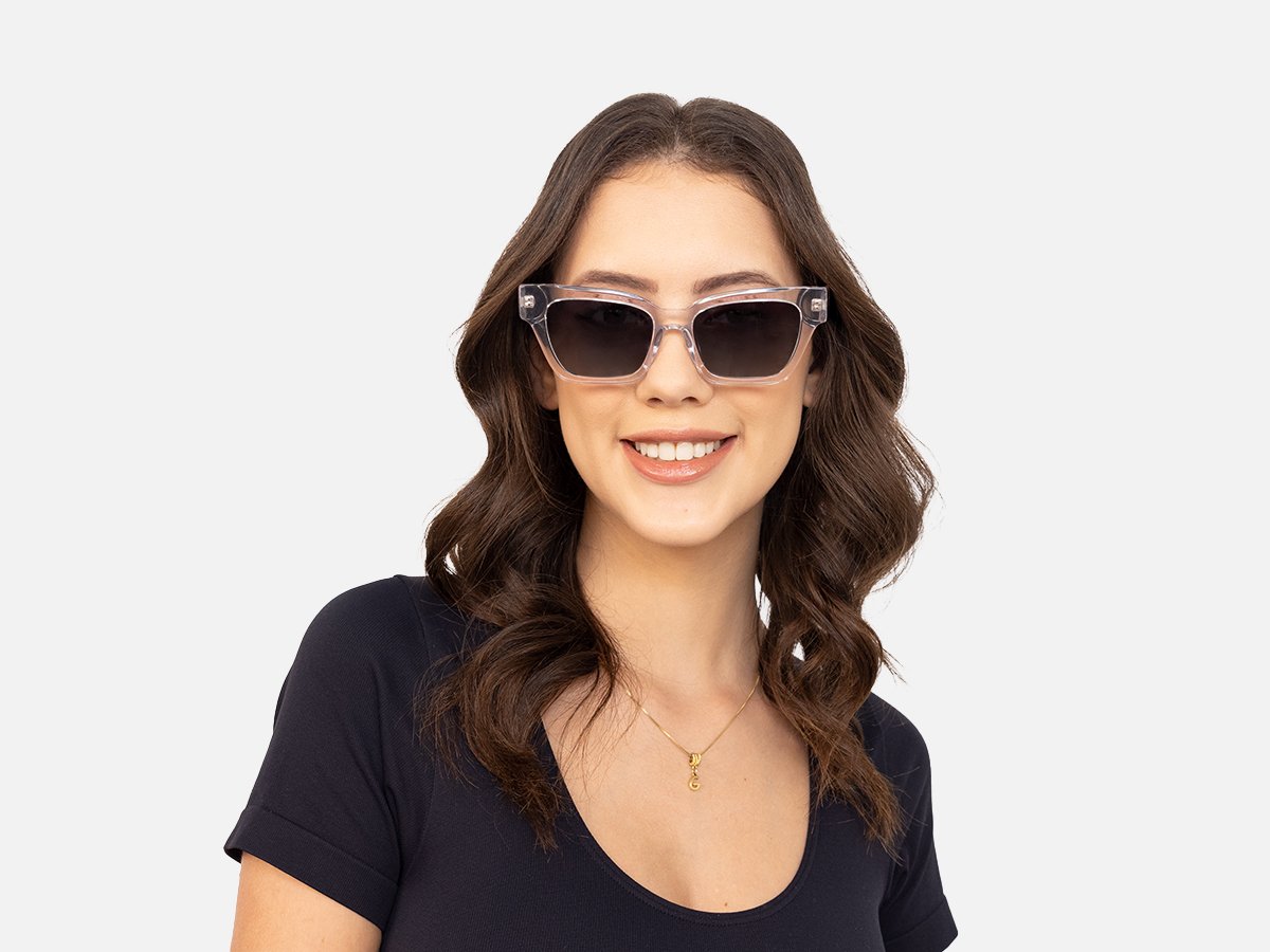 Crystal Clear Cat Eye Sunglasses-51