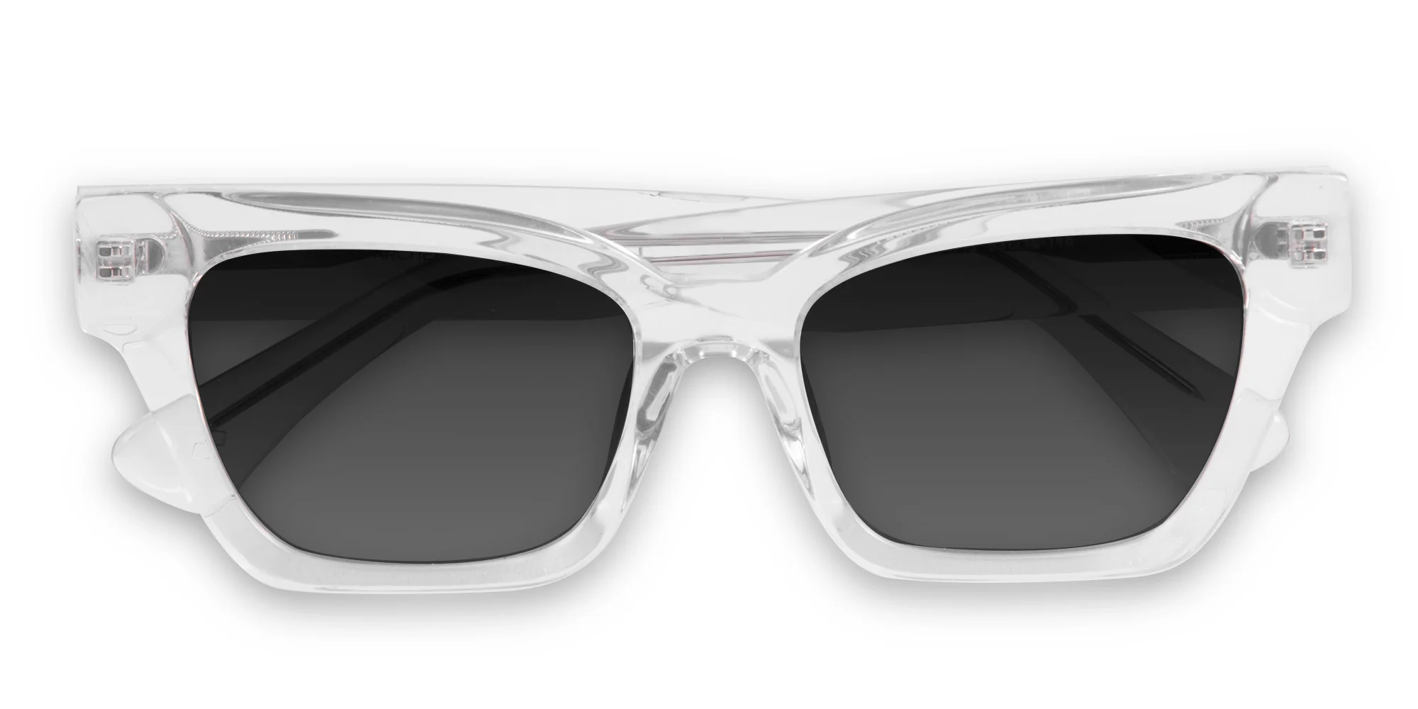 Crystal Clear Cat Eye Sunglasses-6